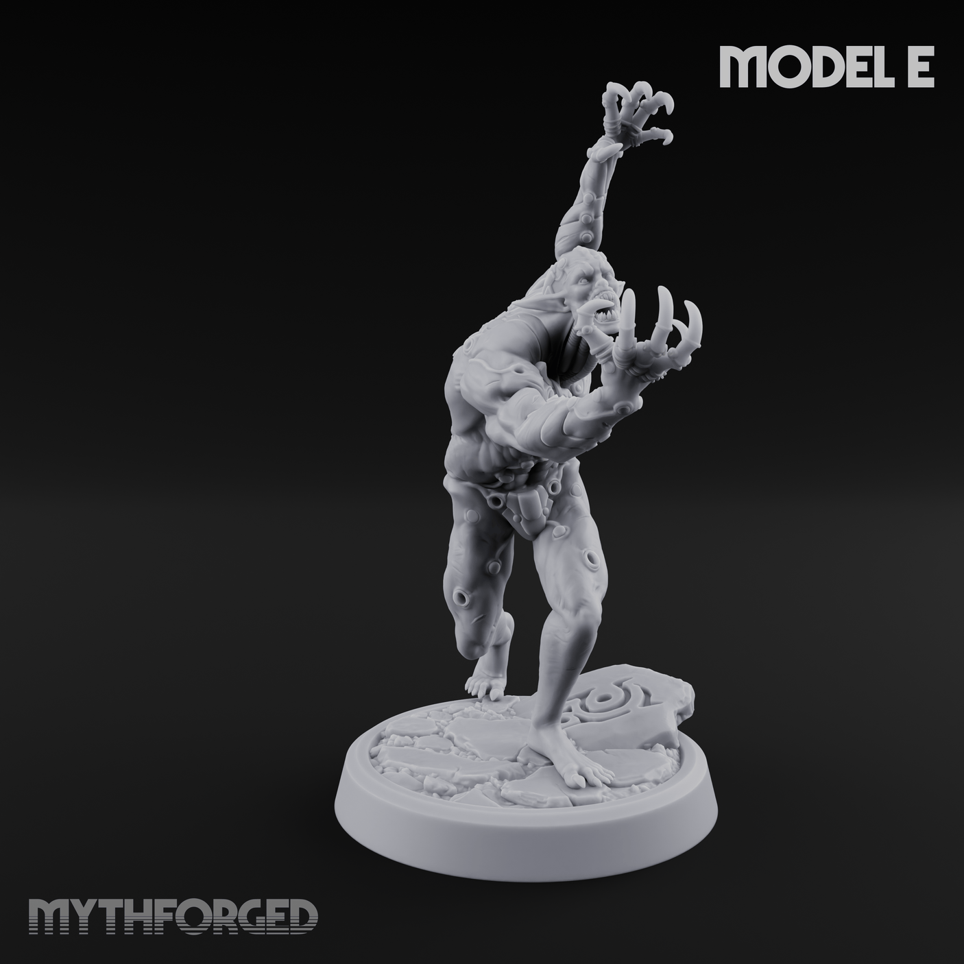 Claws Splayed Roaring Corpse Fleet Brutes E Miniature for Dungeons and Dragons, Pathfinder or other TTRPGs