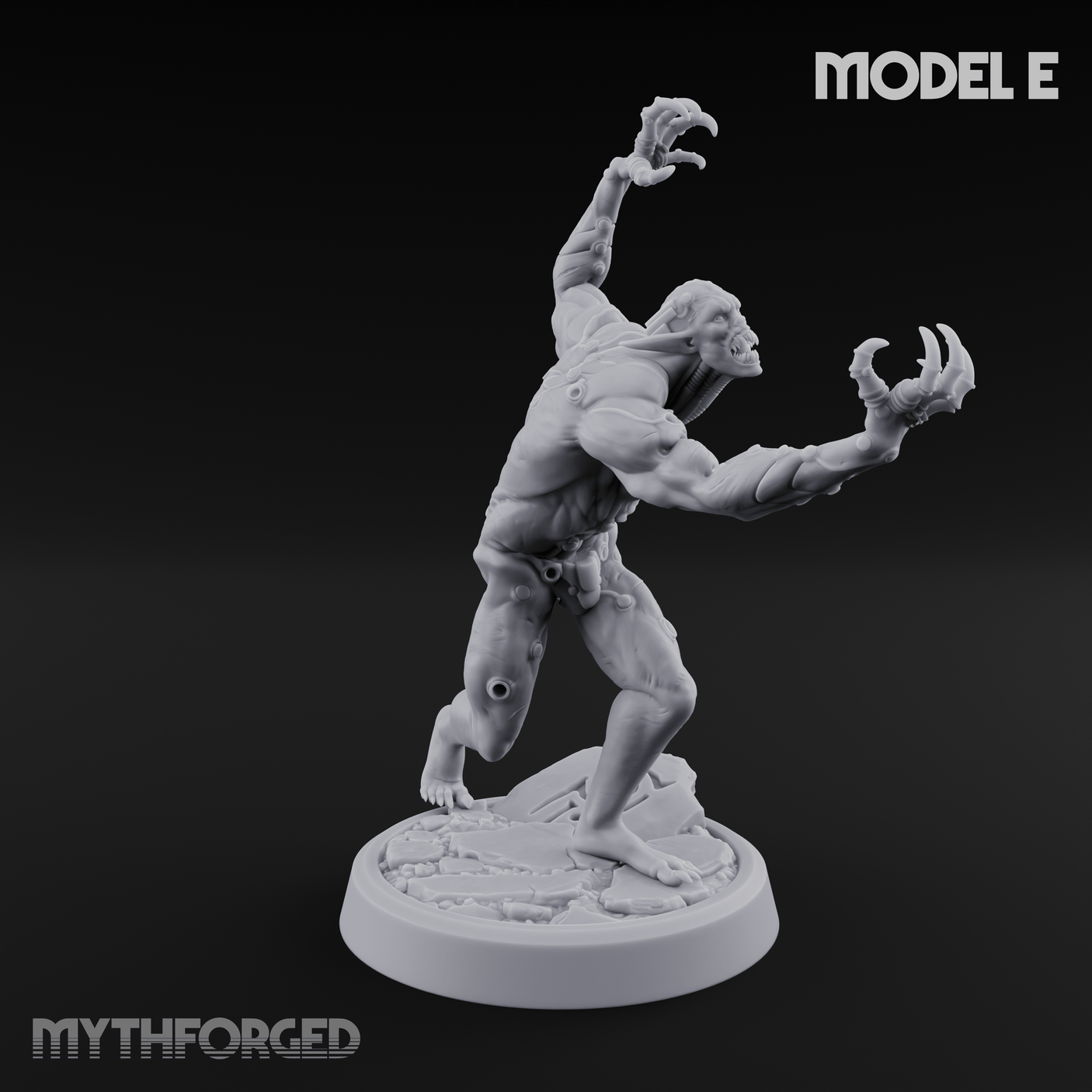 Claws Splayed Roaring Corpse Fleet Brutes E Miniature for Dungeons and Dragons, Pathfinder or other TTRPGs