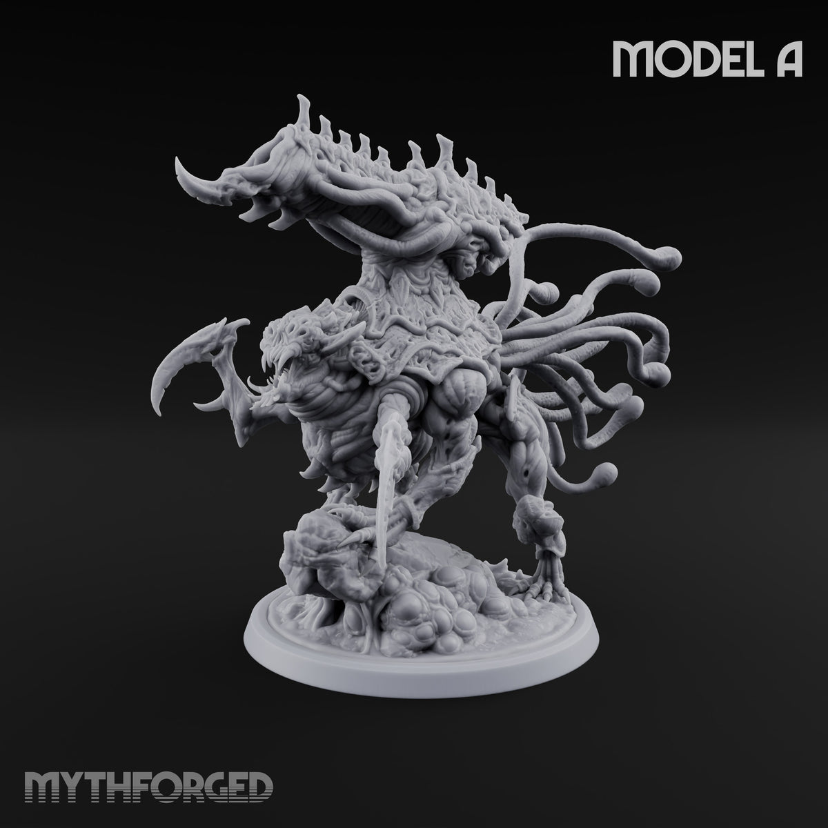 Crest Lowered, Claws Raised Tarrasque Monster A