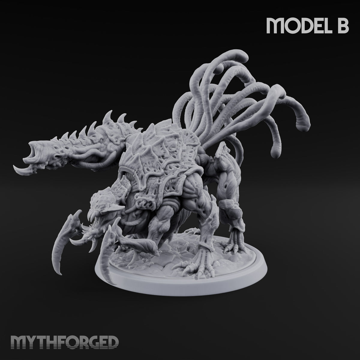 Crest Lowered, Claws Raised Tarrasque Monster B