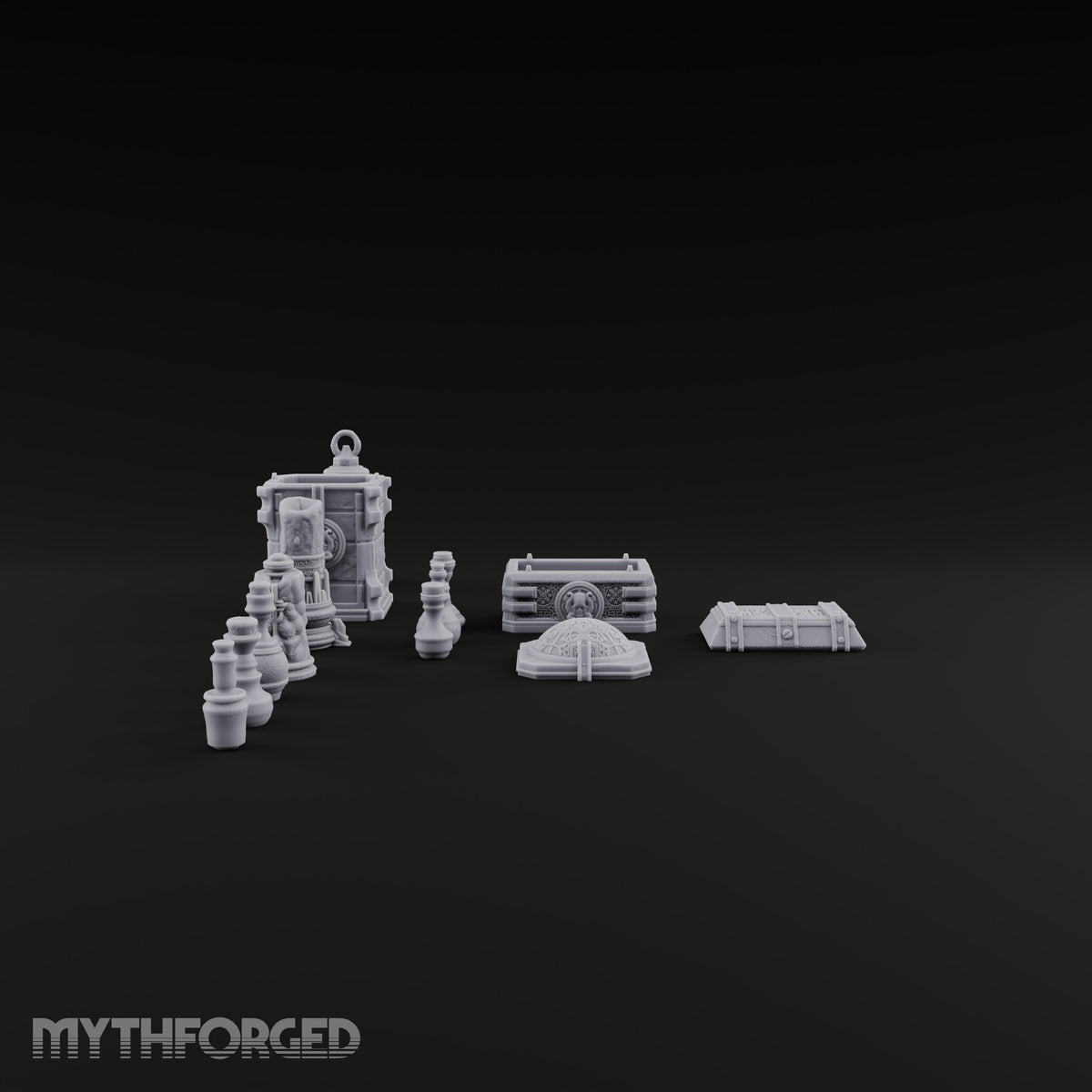 Apothecary Shelf Cleared Out Gothic Potion and Crate Props