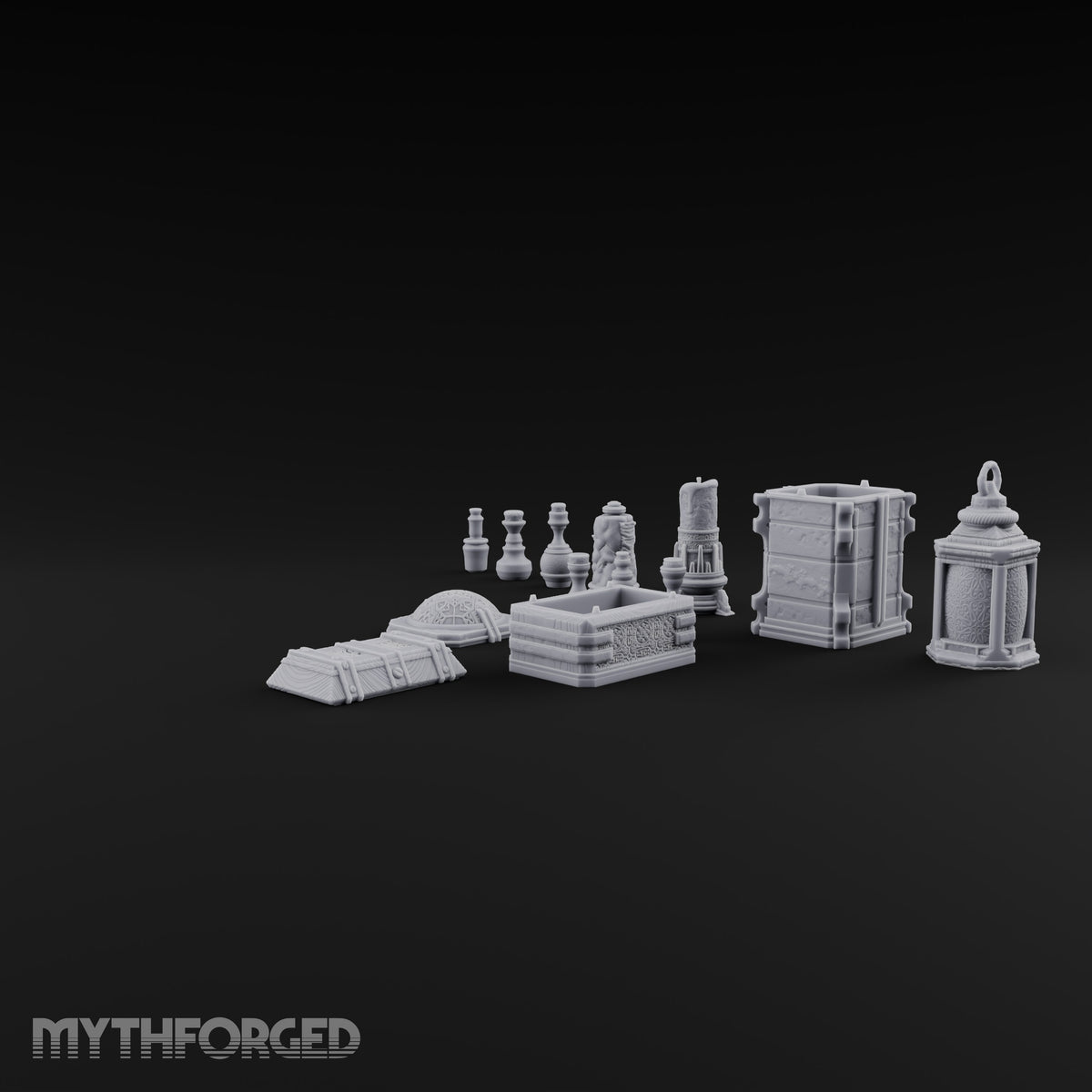 Apothecary Shelf Cleared Out Gothic Potion and Crate Props