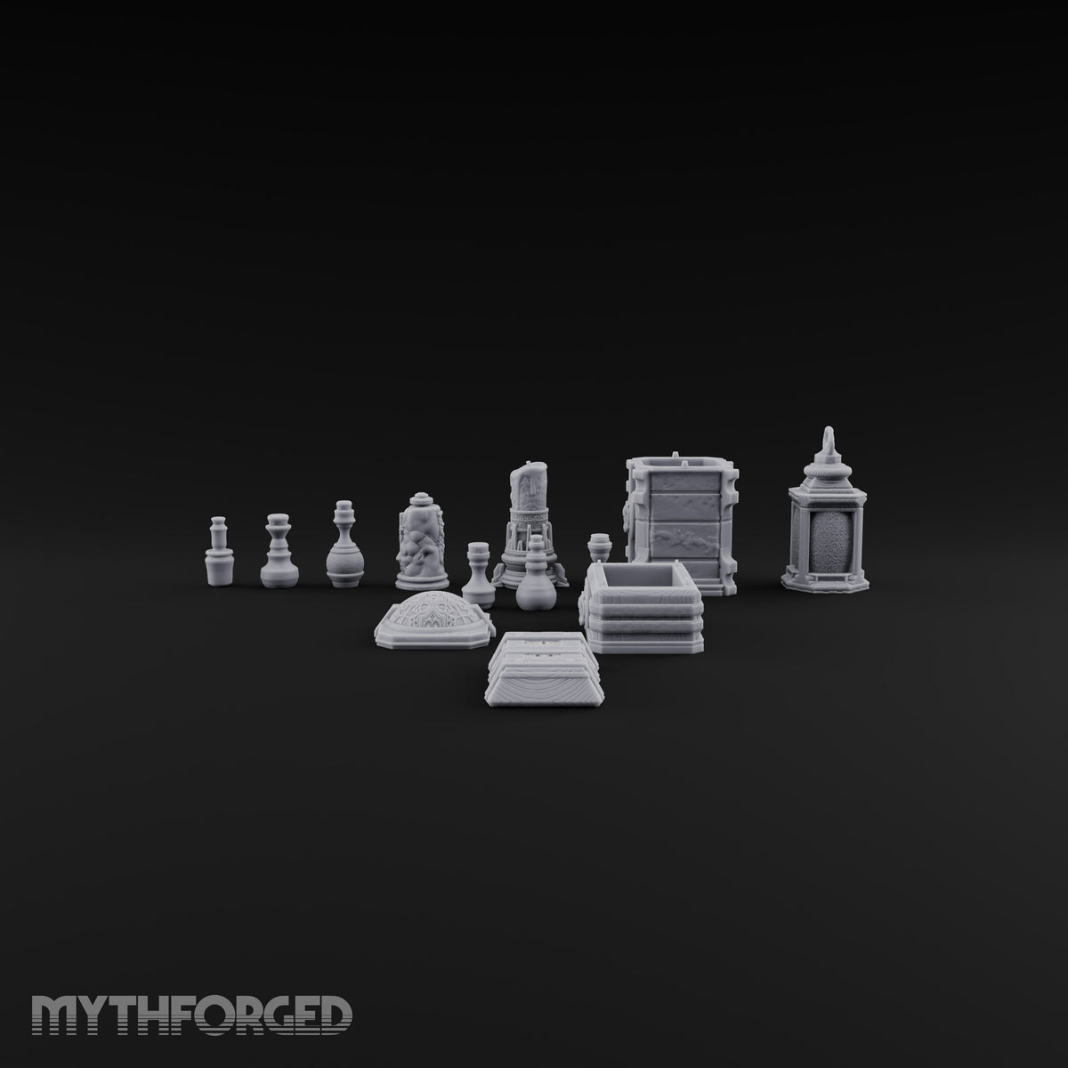 Apothecary Shelf Cleared Out Gothic Potion and Crate Props