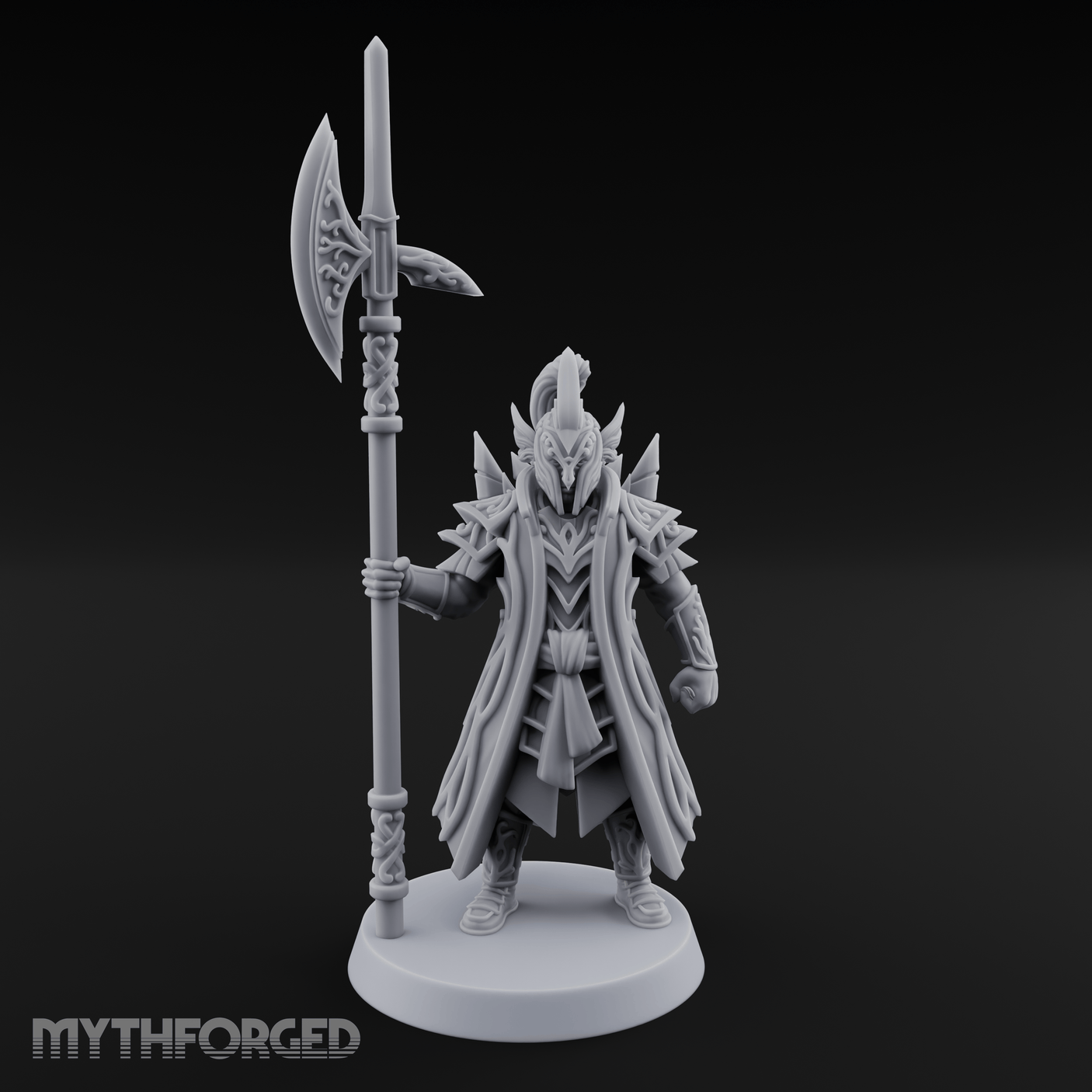 Spiked And Stalwart Elf Captain Miniature for Dungeons and Dragons, Pathfinder or other TTRPGs