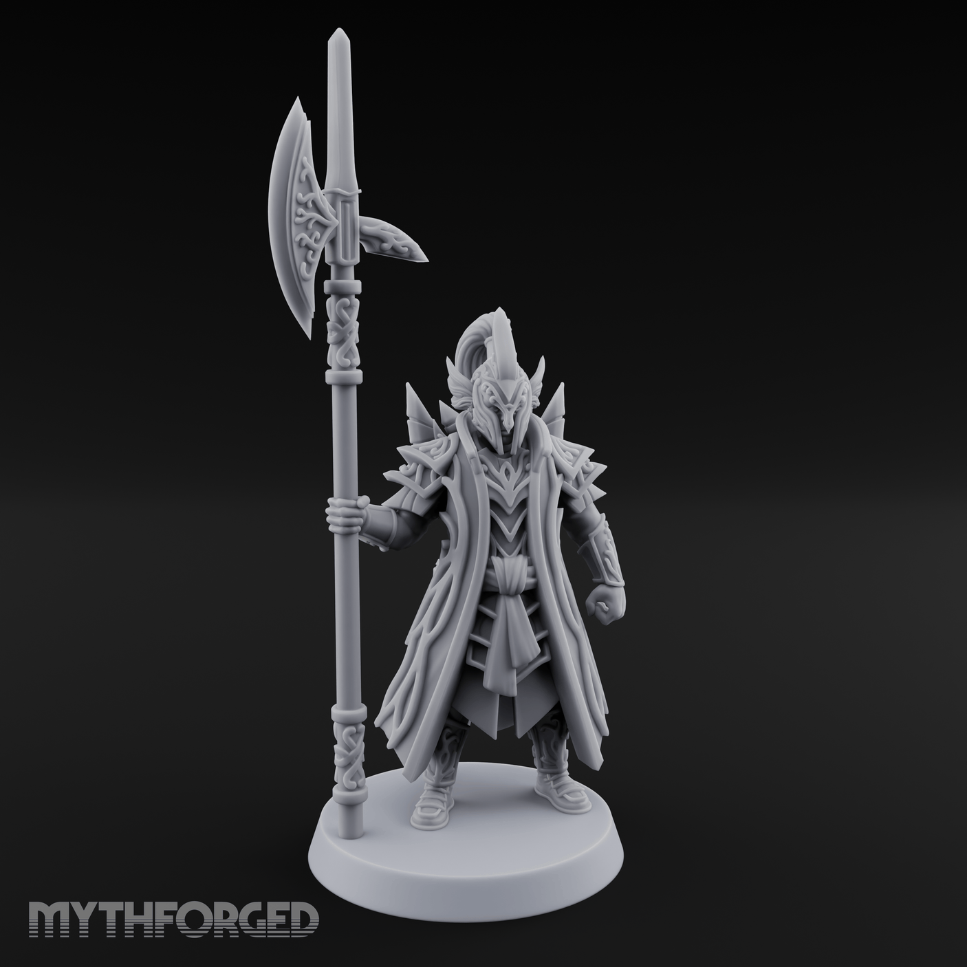 Spiked And Stalwart Elf Captain Miniature for Dungeons and Dragons, Pathfinder or other TTRPGs