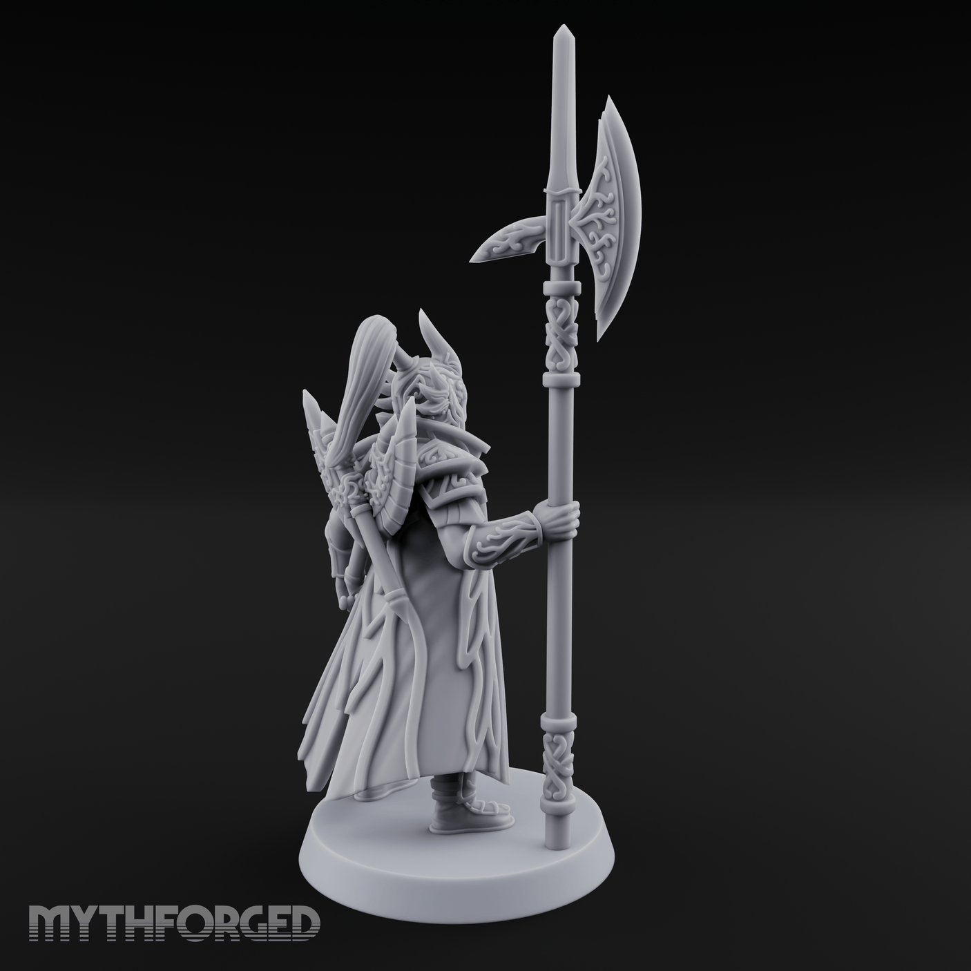 Spiked And Stalwart Elf Captain Miniature for Dungeons and Dragons, Pathfinder or other TTRPGs