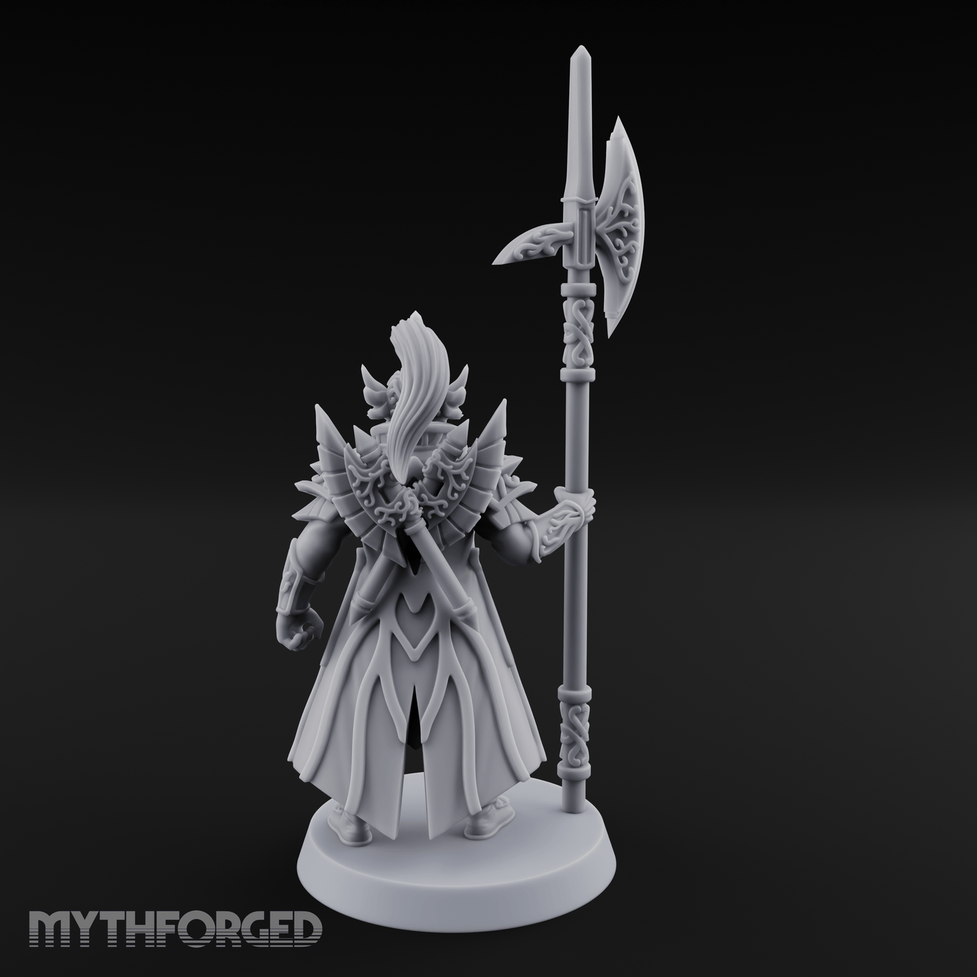 Spiked And Stalwart Elf Captain Miniature for Dungeons and Dragons, Pathfinder or other TTRPGs