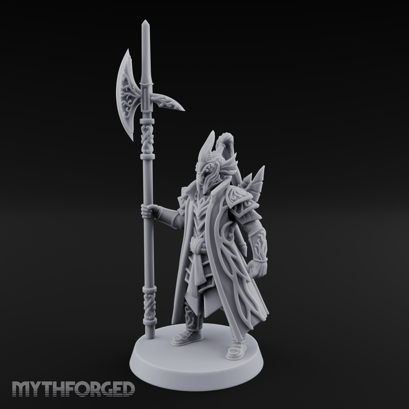 Spiked And Stalwart Elf Captain Miniature for Dungeons and Dragons, Pathfinder or other TTRPGs