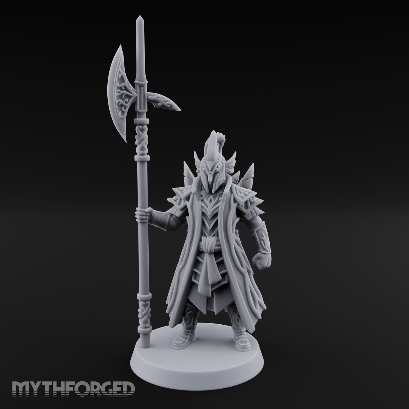 Spiked And Stalwart Elf Captain Miniature for Dungeons and Dragons, Pathfinder or other TTRPGs