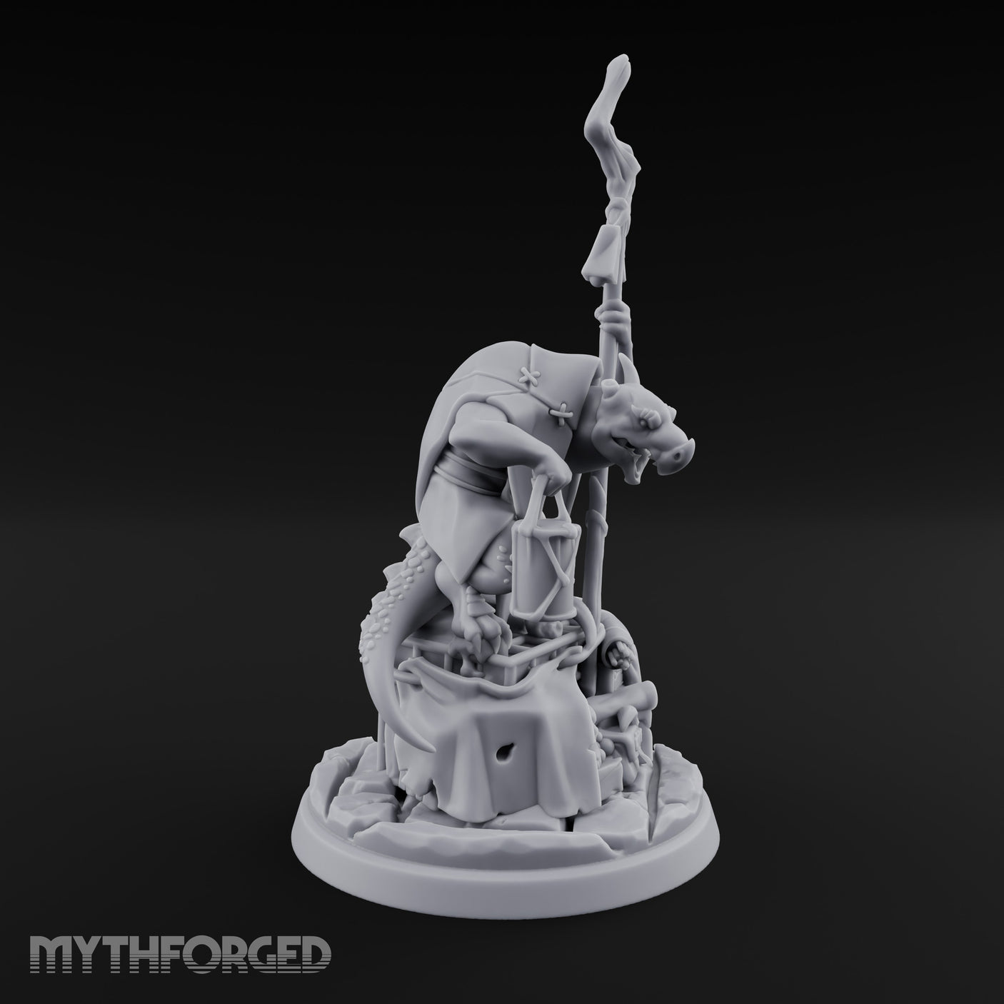 Hoarding Over Treasure Kobold Merchant Miniature for Dungeons and Dragons, Pathfinder or other TTRPGs