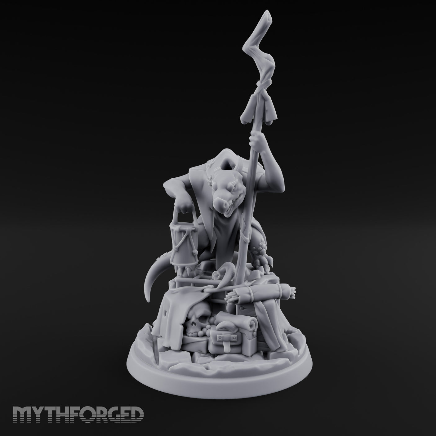 Hoarding Over Treasure Kobold Merchant Miniature for Dungeons and Dragons, Pathfinder or other TTRPGs