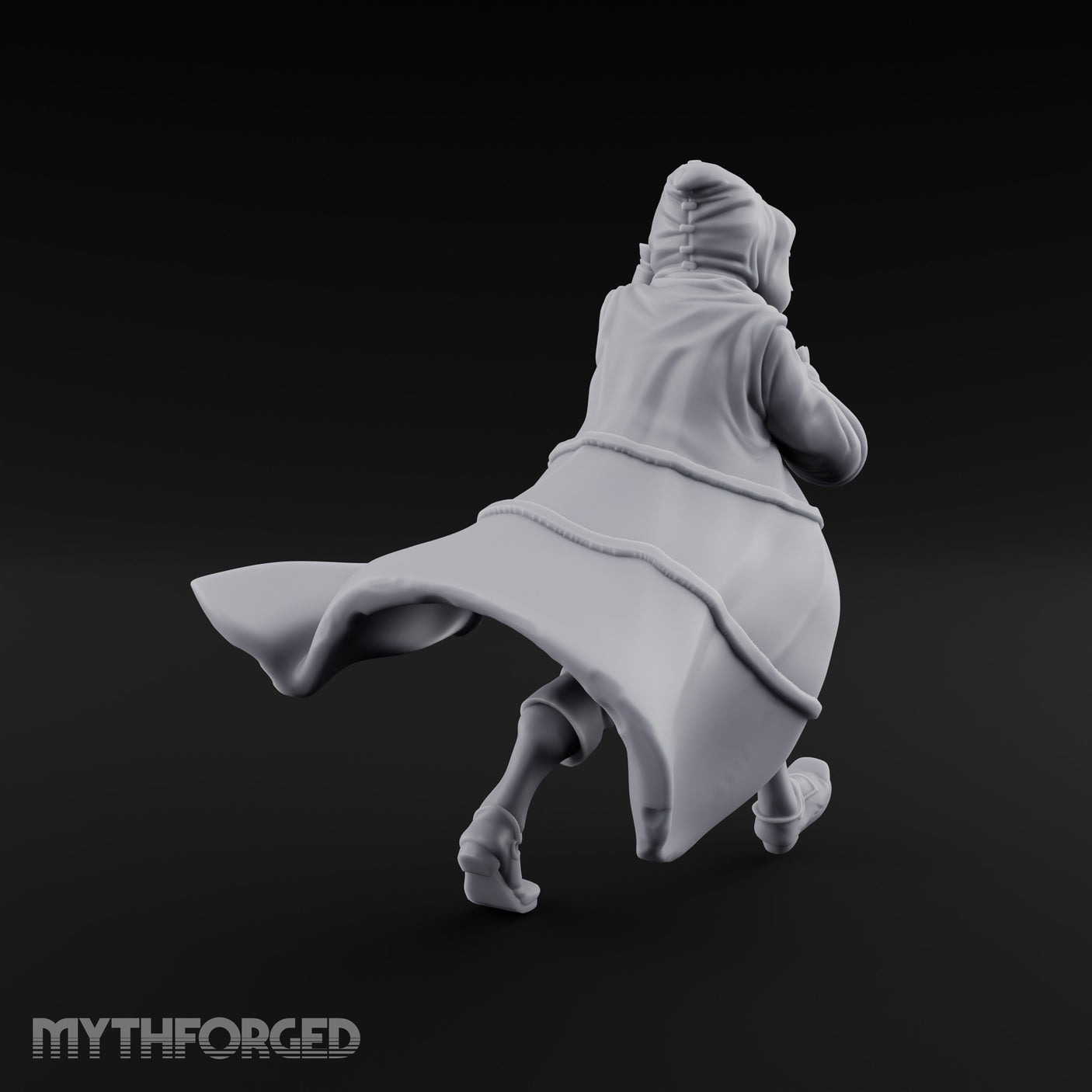 Hood Pulling Sneaking Human Noble Miniature for Dungeons and Dragons, Pathfinder or other TTRPGs