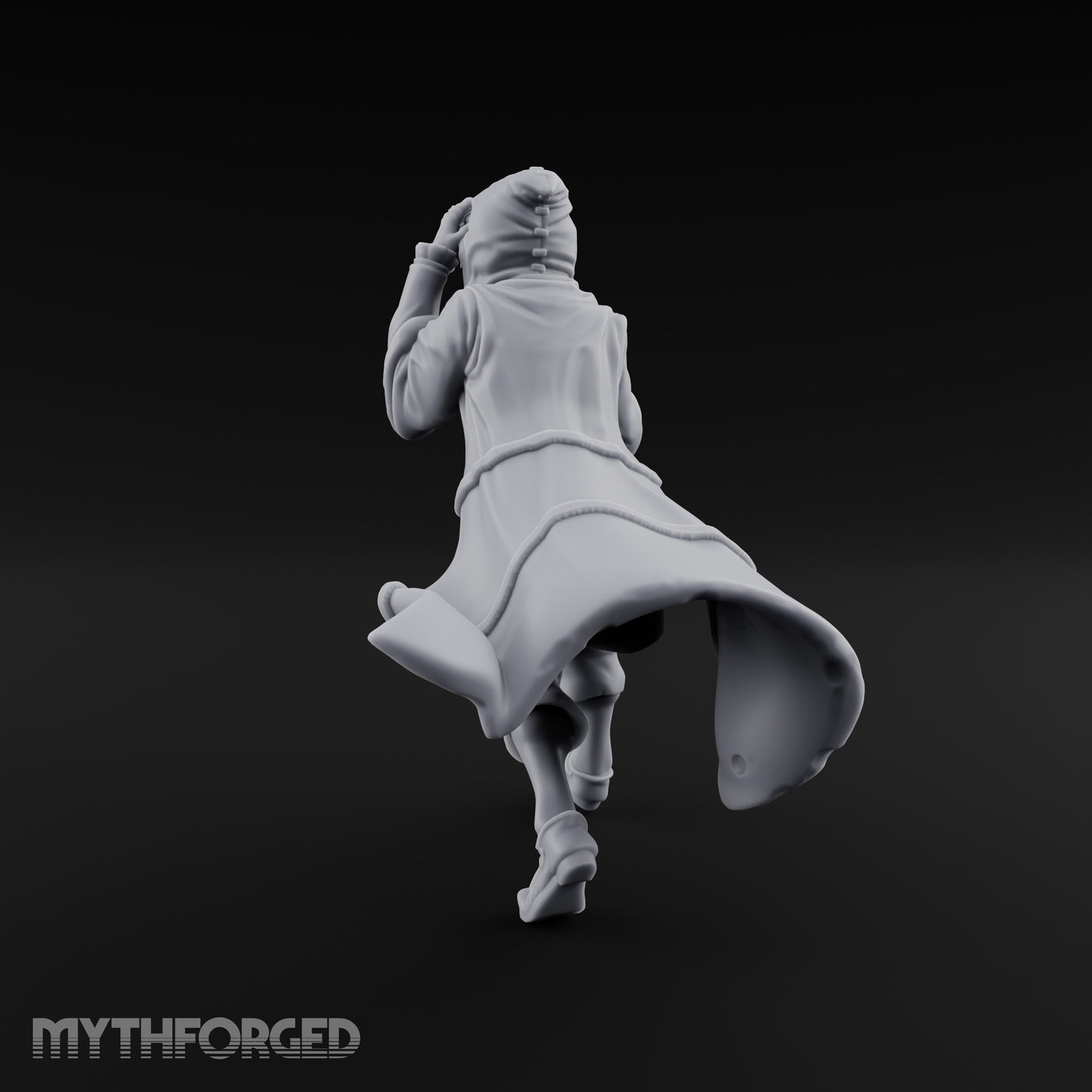 Hood Pulling Sneaking Human Noble Miniature for Dungeons and Dragons, Pathfinder or other TTRPGs