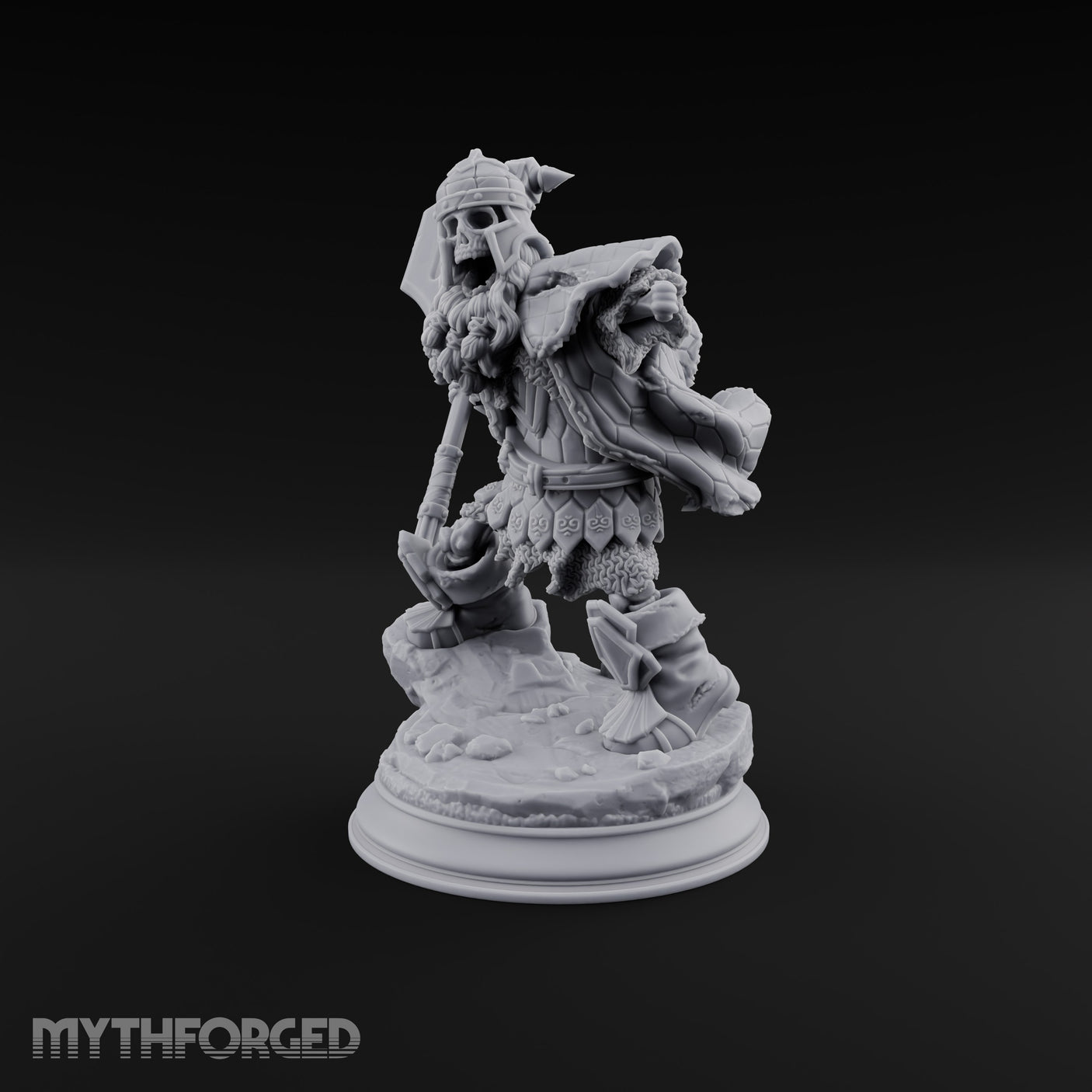 Risen and Roaring Undead Dwarf Warrior C