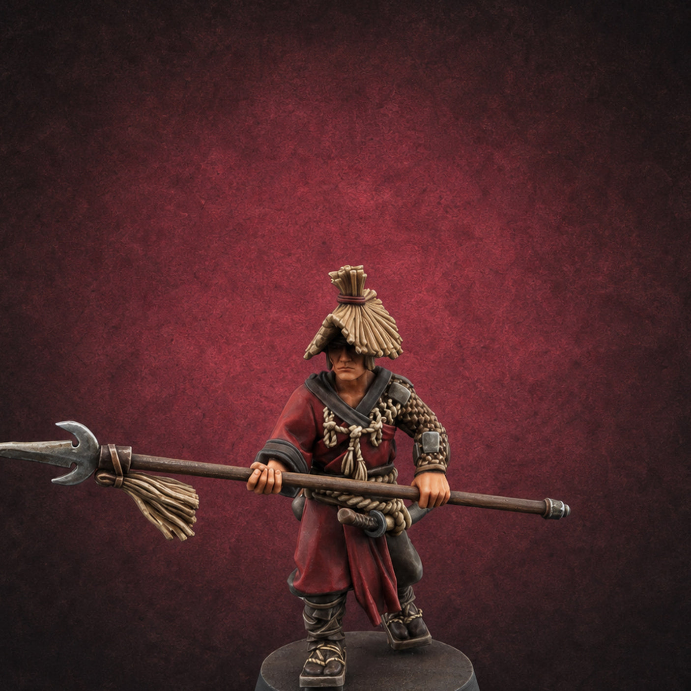 Horde Advancing Nomad Spearman A — painted concept preview (miniature supplied unpainted)