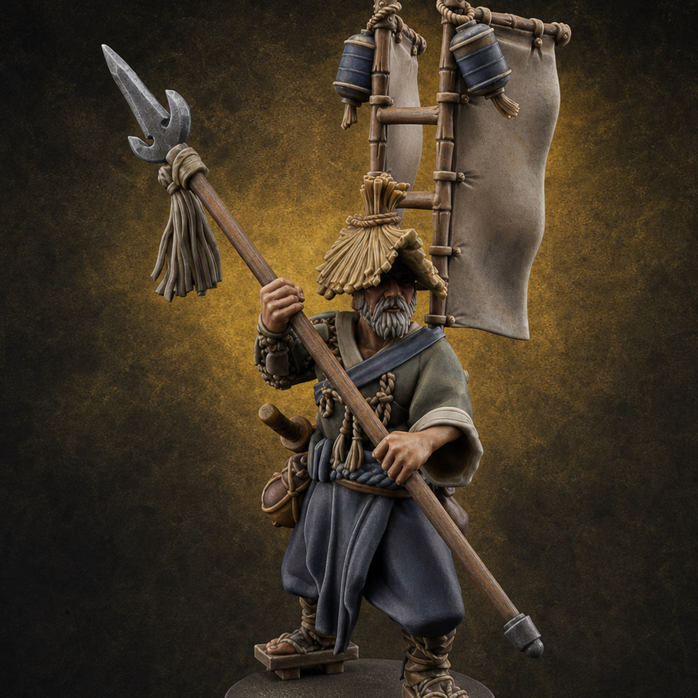 Horde Advancing Nomad Spearman C — painted concept preview (miniature supplied unpainted)