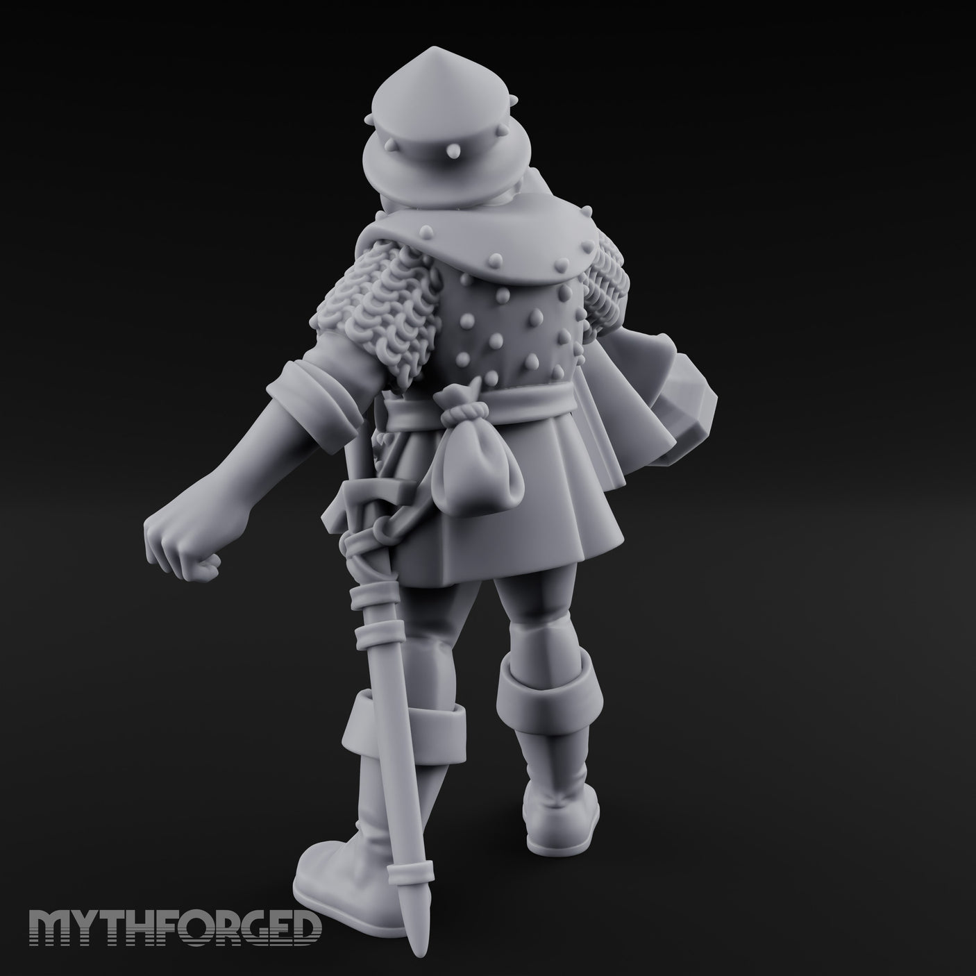Horn Blaring Shouty Human Musician Miniature for Dungeons and Dragons, Pathfinder or other TTRPGs