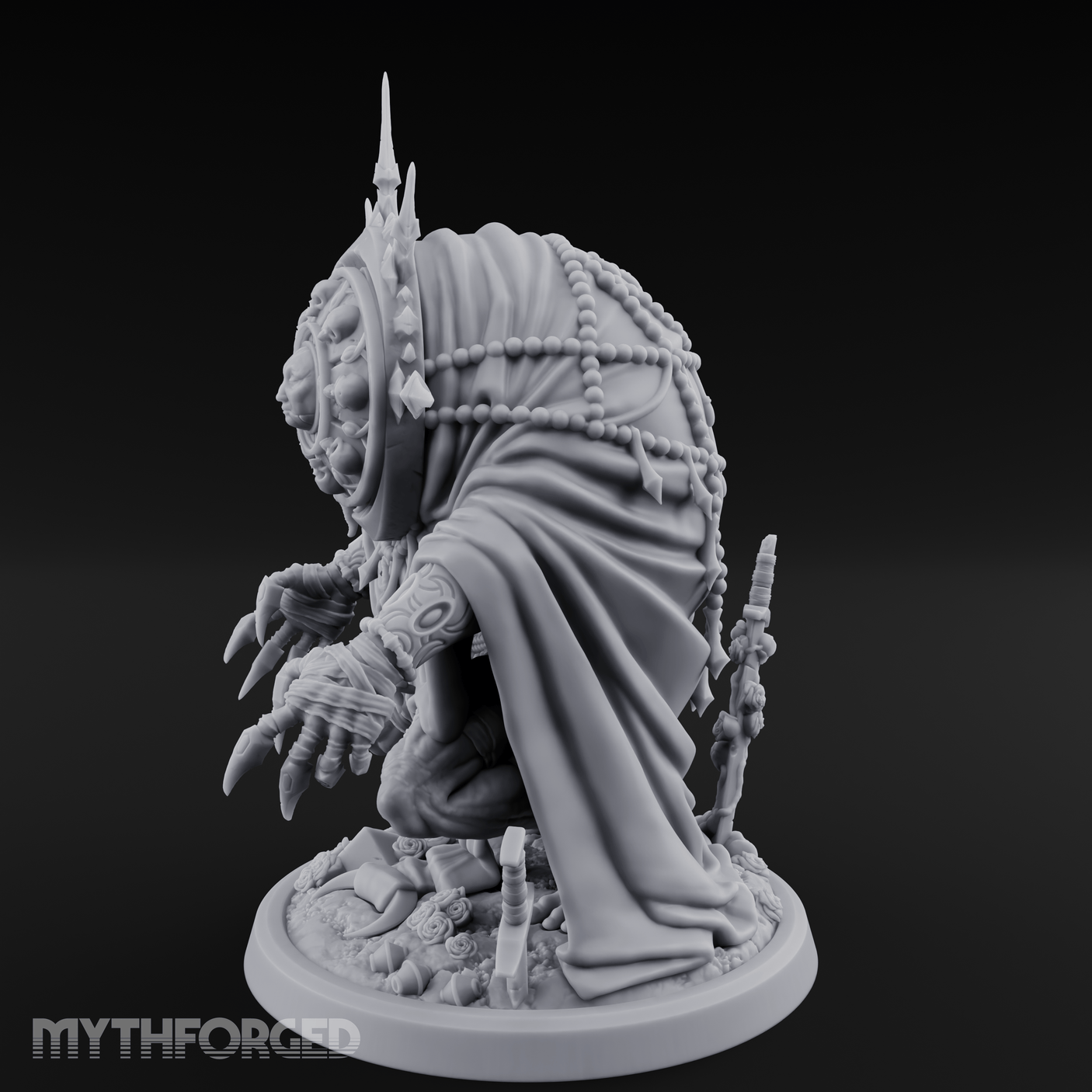 Spikes All Around Golem Timekeeper Construct Miniature for Dungeons and Dragons, Pathfinder or other TTRPGs