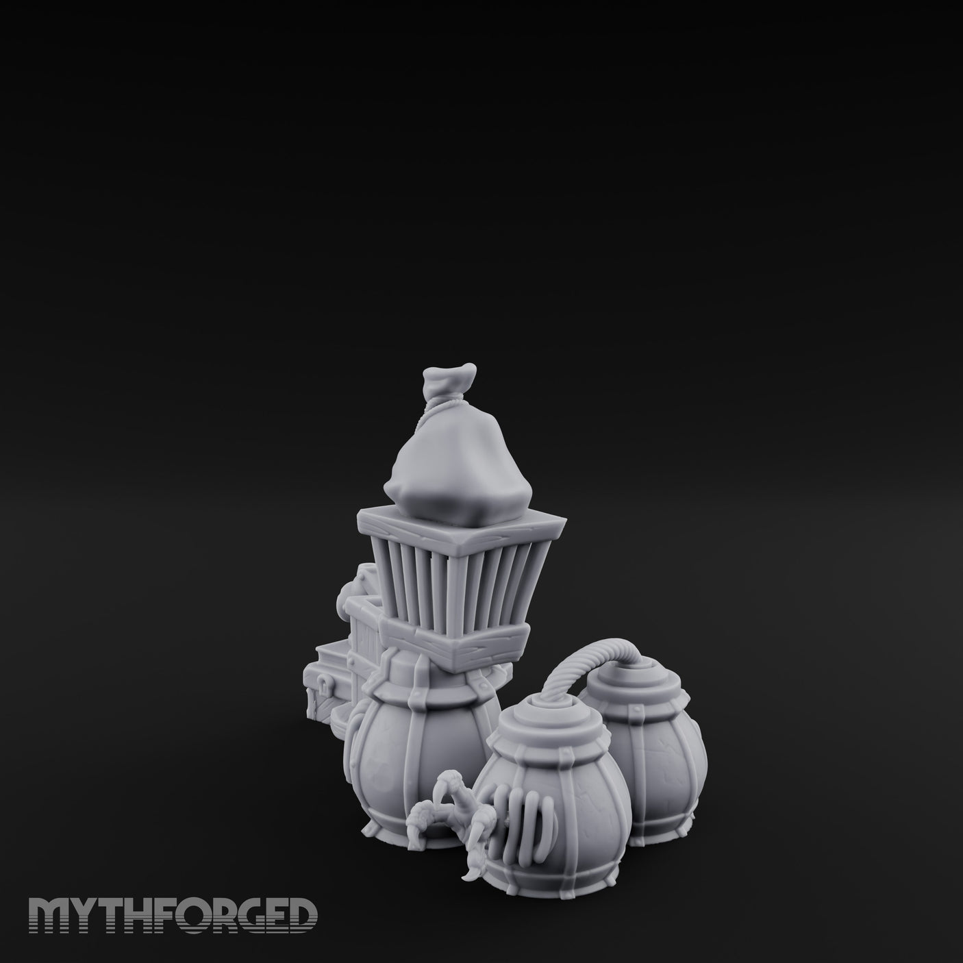 Hose-Linked Sack-Topped Goblin Market Cages & Barrels