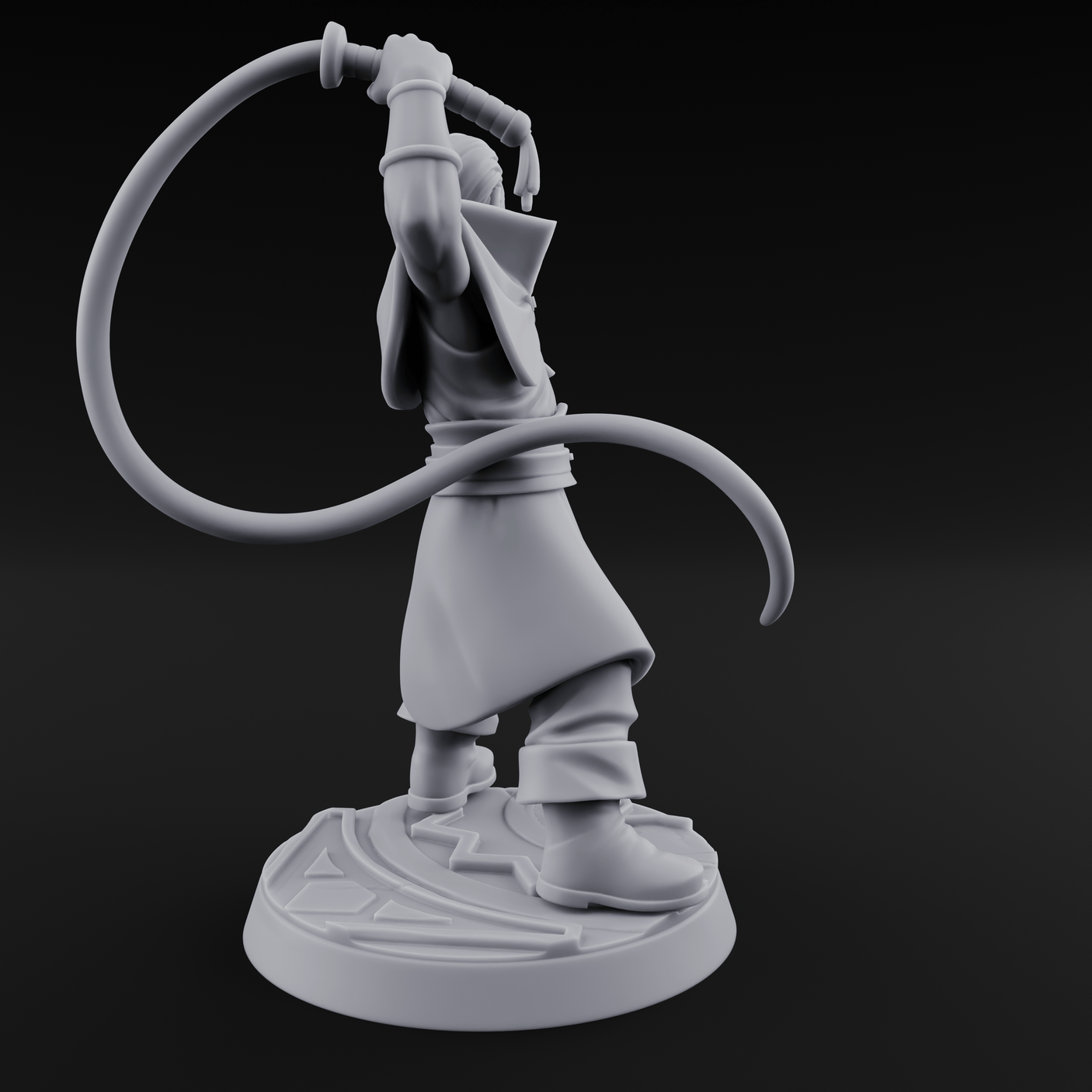 Whip Cracking Hound Master Miniature for Dungeons and Dragons, Pathfinder or other TTRPGs