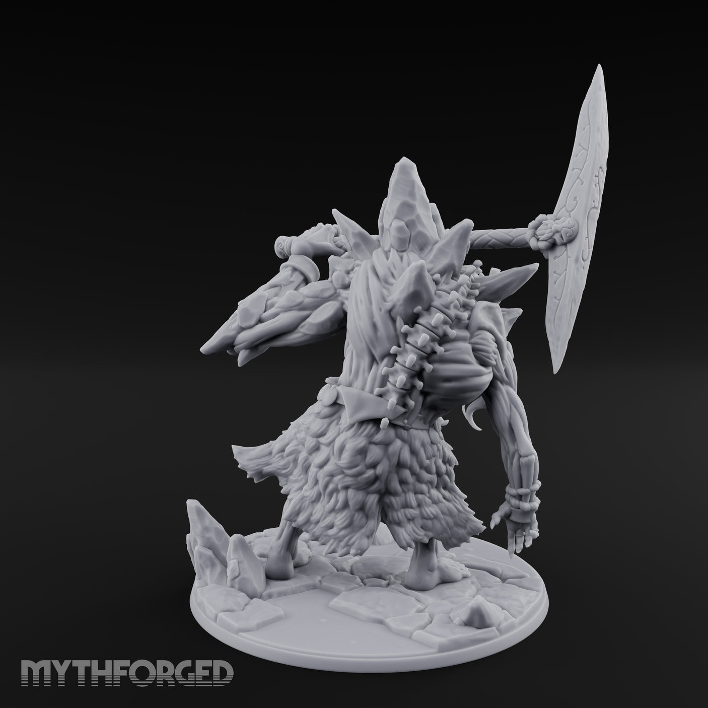 Axe Hoisting Undead Frost Giant Jarl Miniature for Dungeons and Dragons, Pathfinder or other TTRPGs