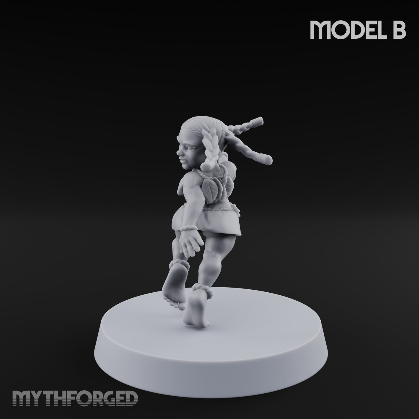 Hula Dancing Halfling Dancer B Miniature for Dungeons and Dragons, Pathfinder or other TTRPGs