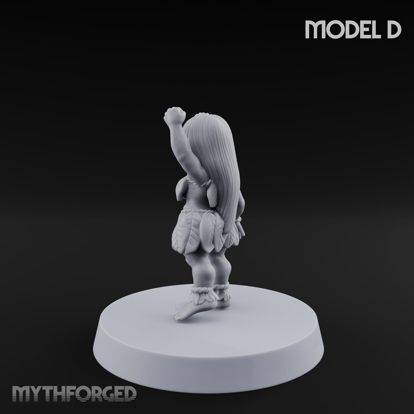 Hula Dancing Halfling Dancer D Miniature for Dungeons and Dragons, Pathfinder or other TTRPGs