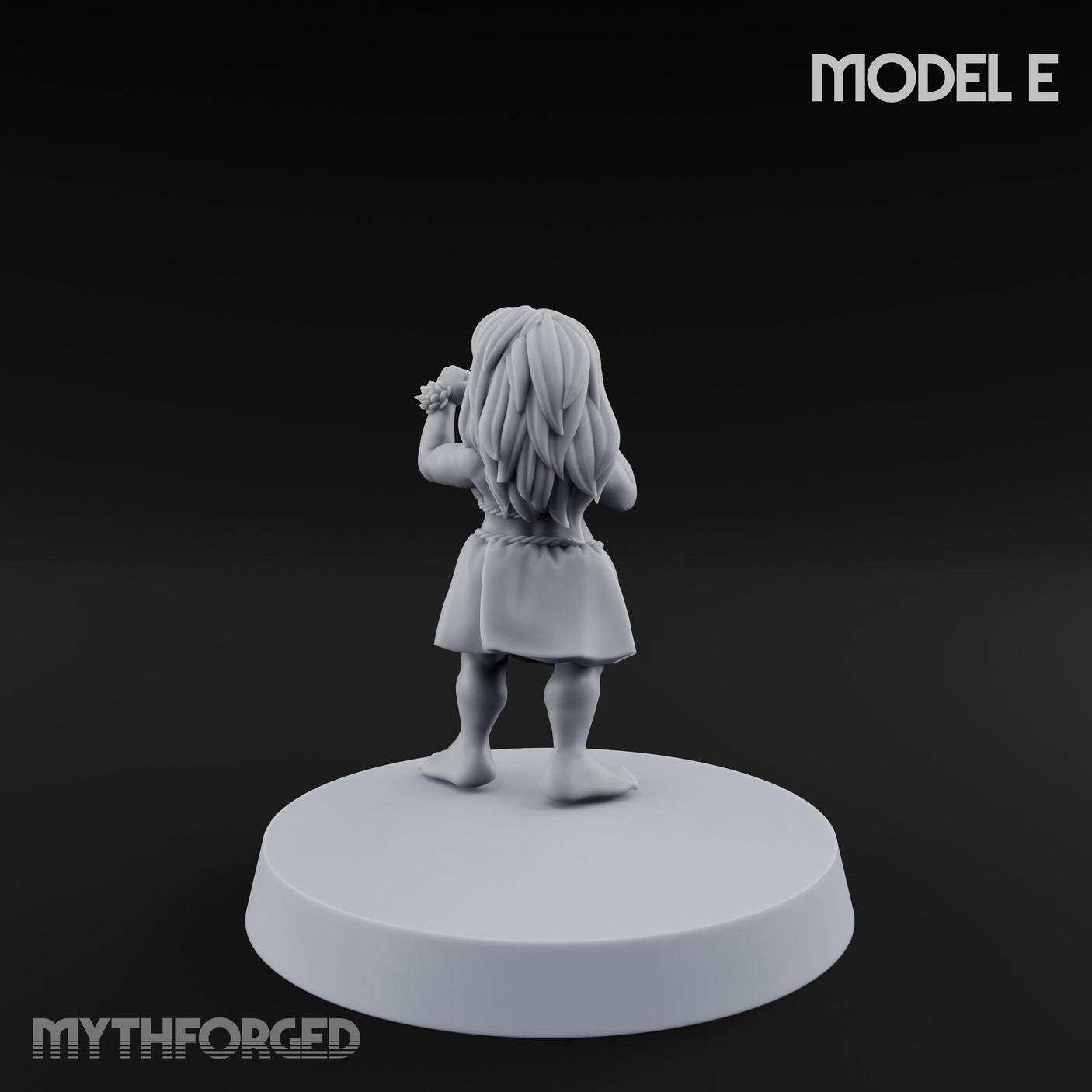Hula Dancing Halfling Dancer E Miniature for Dungeons and Dragons, Pathfinder or other TTRPGs