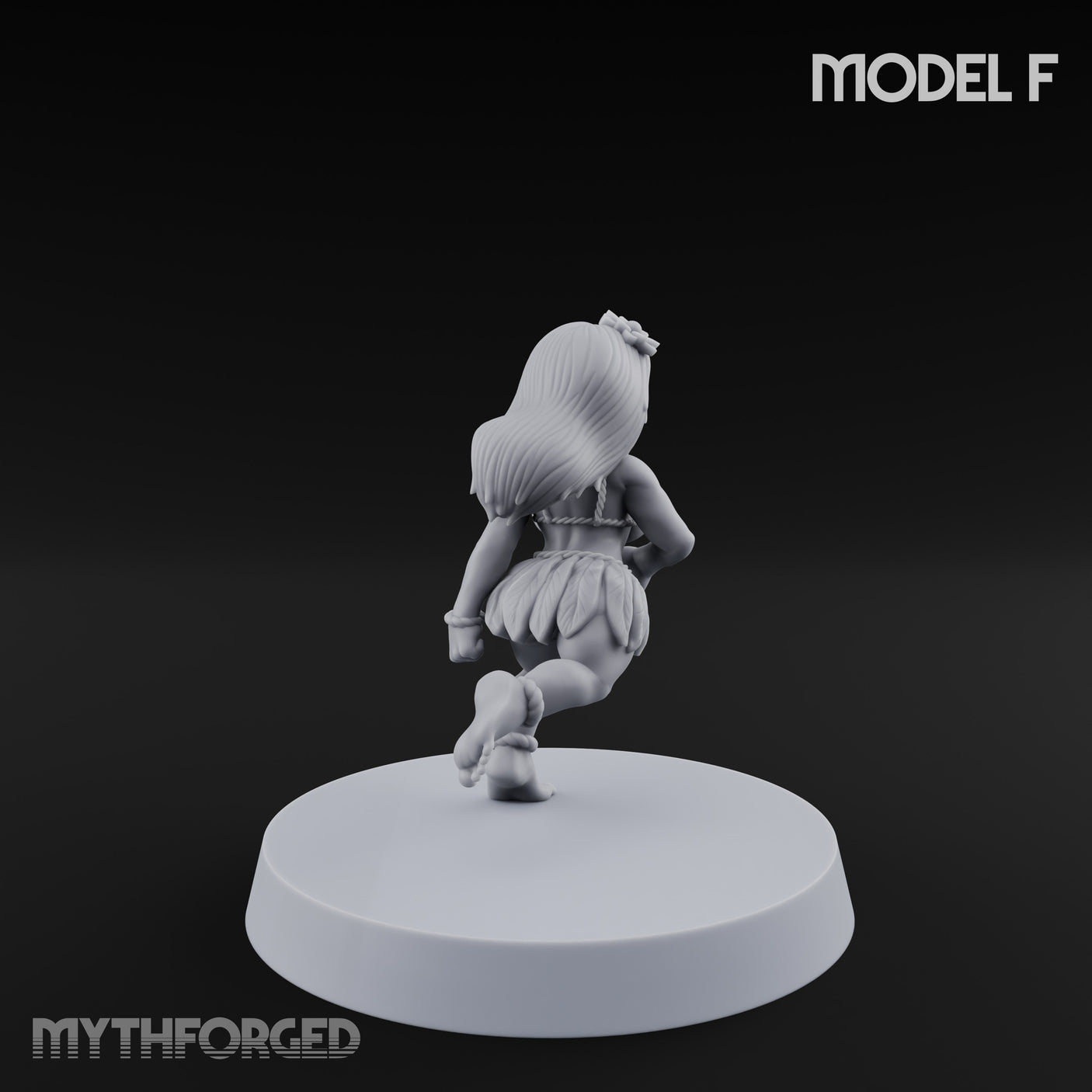 Hula Dancing Halfling Dancer F Miniature for Dungeons and Dragons, Pathfinder or other TTRPGs