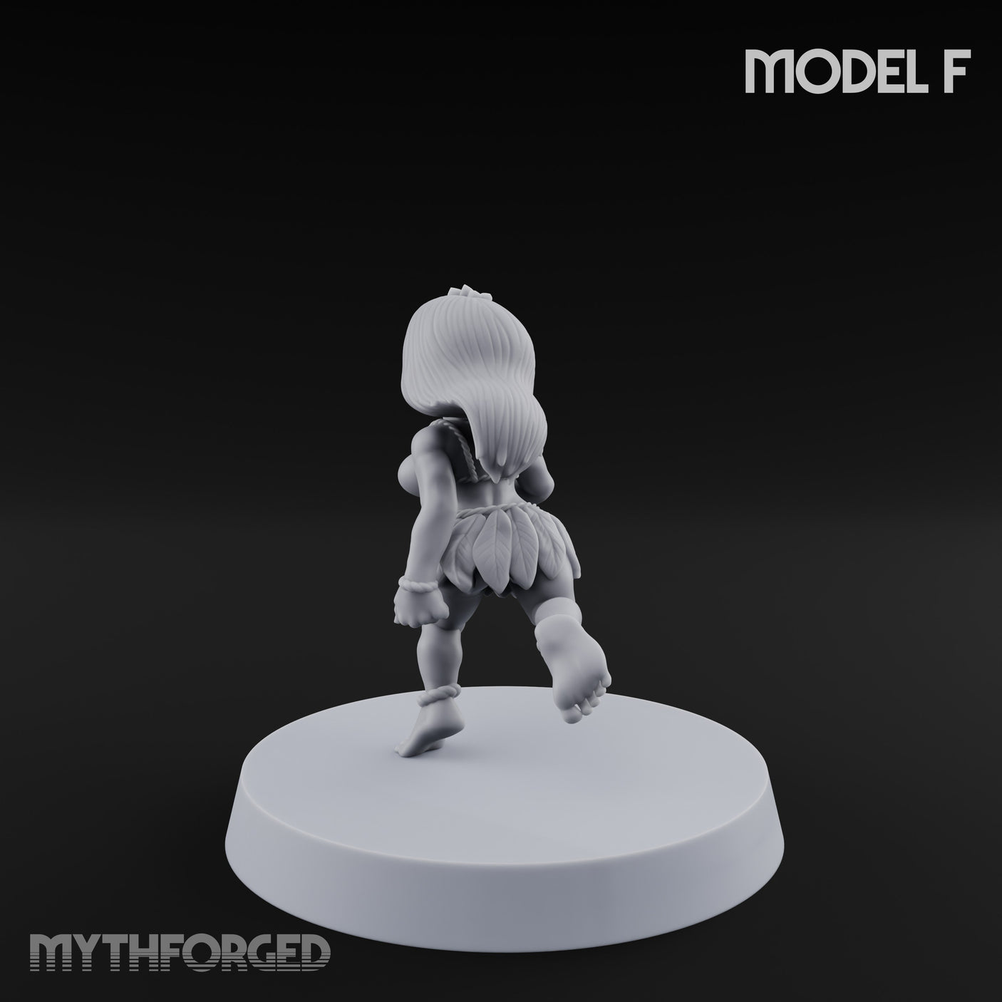 Hula Dancing Halfling Dancer F Miniature for Dungeons and Dragons, Pathfinder or other TTRPGs