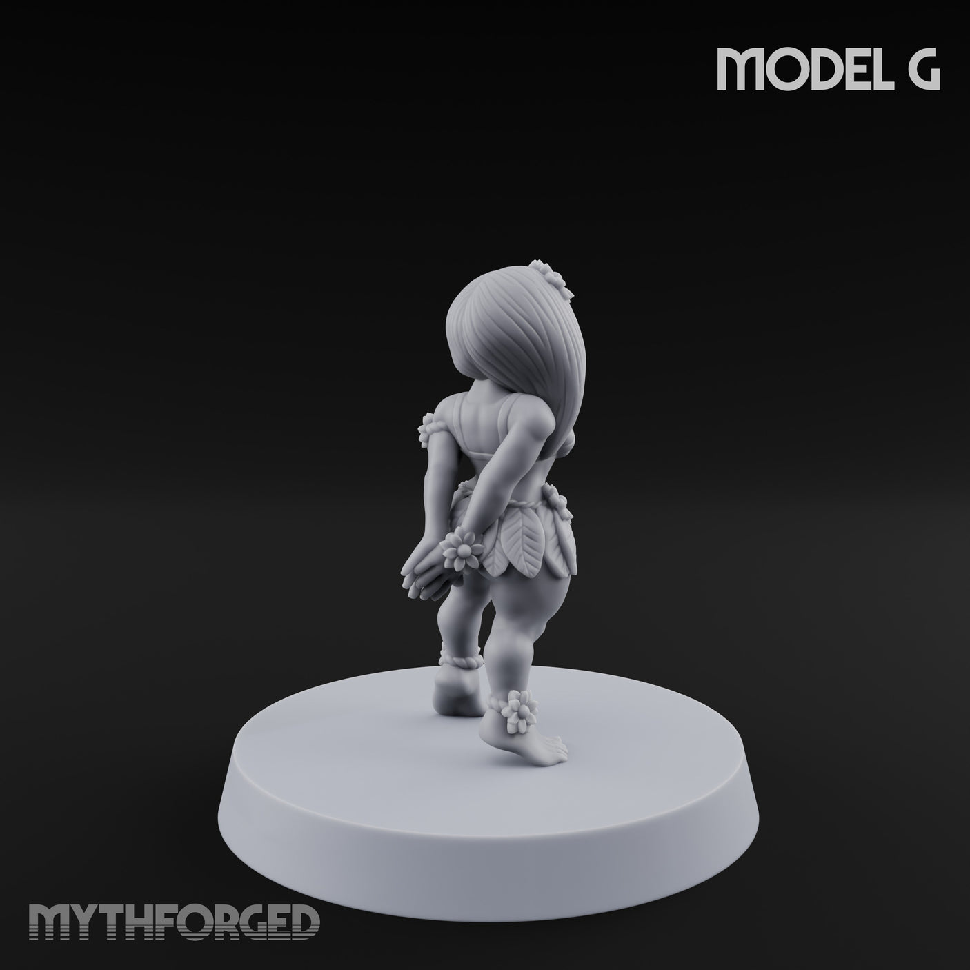 Hula Dancing Halfling Dancer G Miniature for Dungeons and Dragons, Pathfinder or other TTRPGs