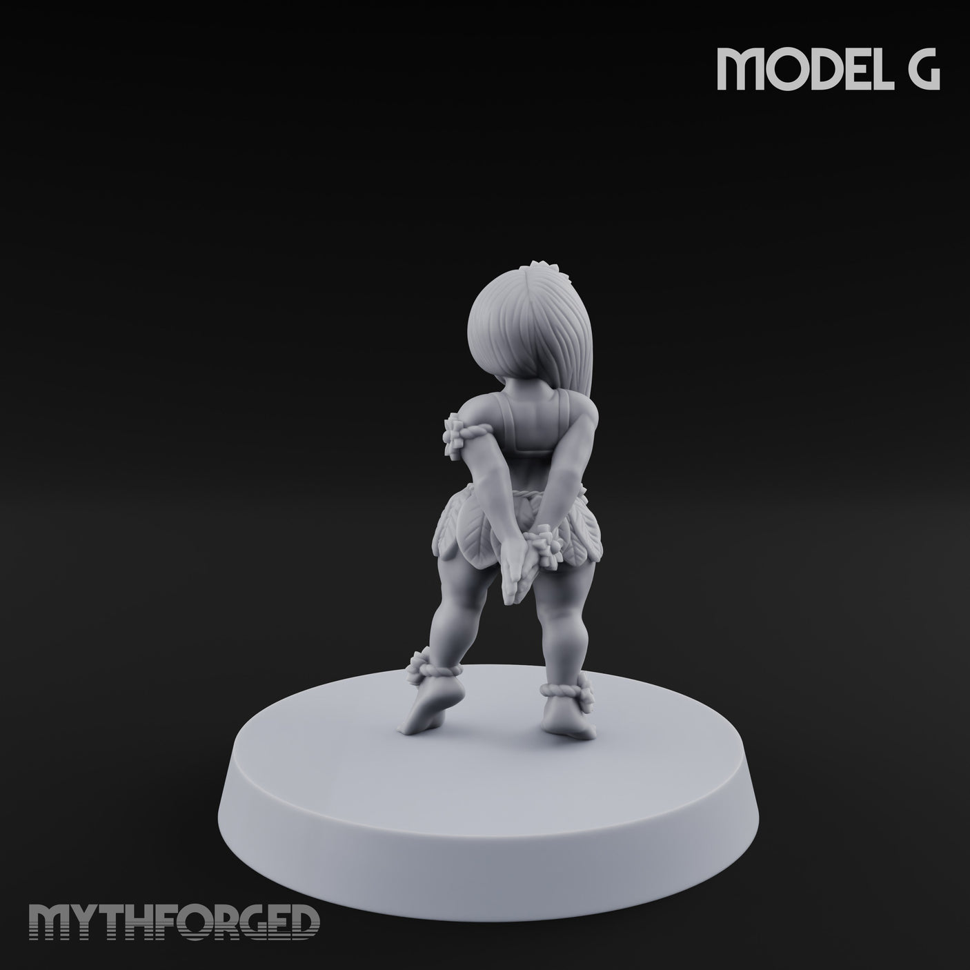 Hula Dancing Halfling Dancer G Miniature for Dungeons and Dragons, Pathfinder or other TTRPGs