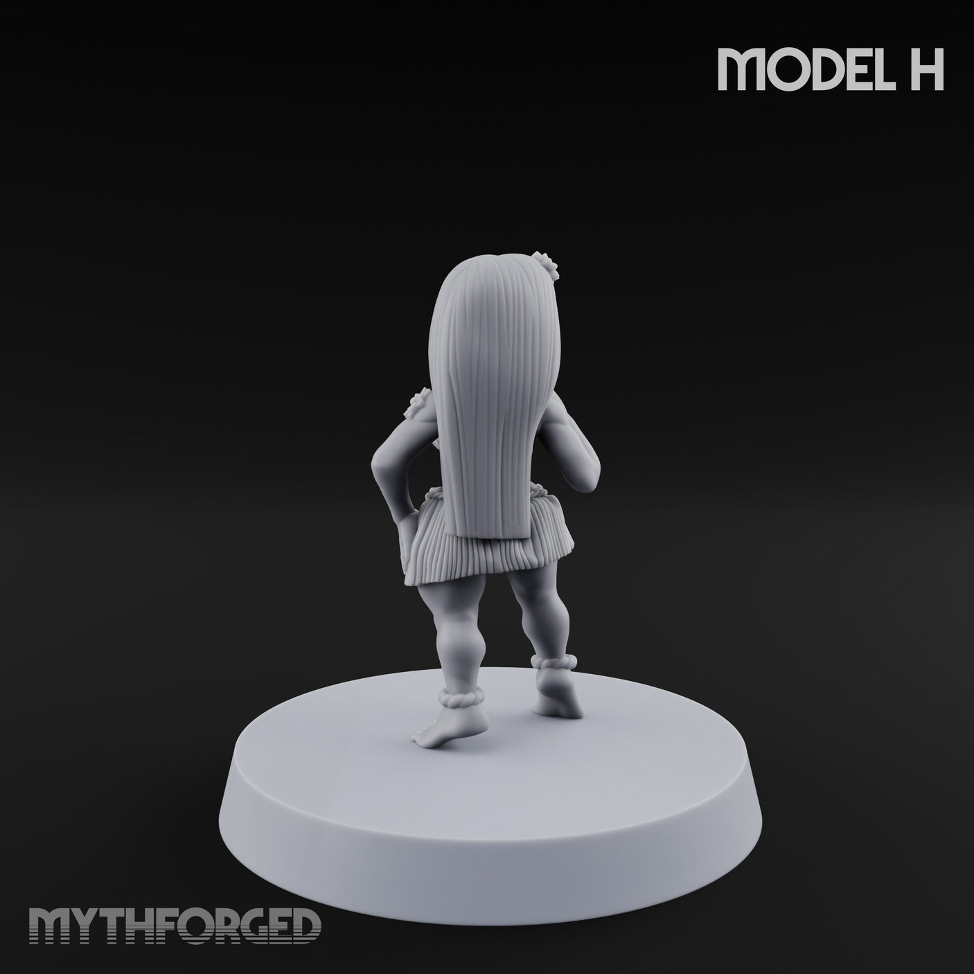 Hula Dancing Halfling Dancer H Miniature for Dungeons and Dragons, Pathfinder or other TTRPGs