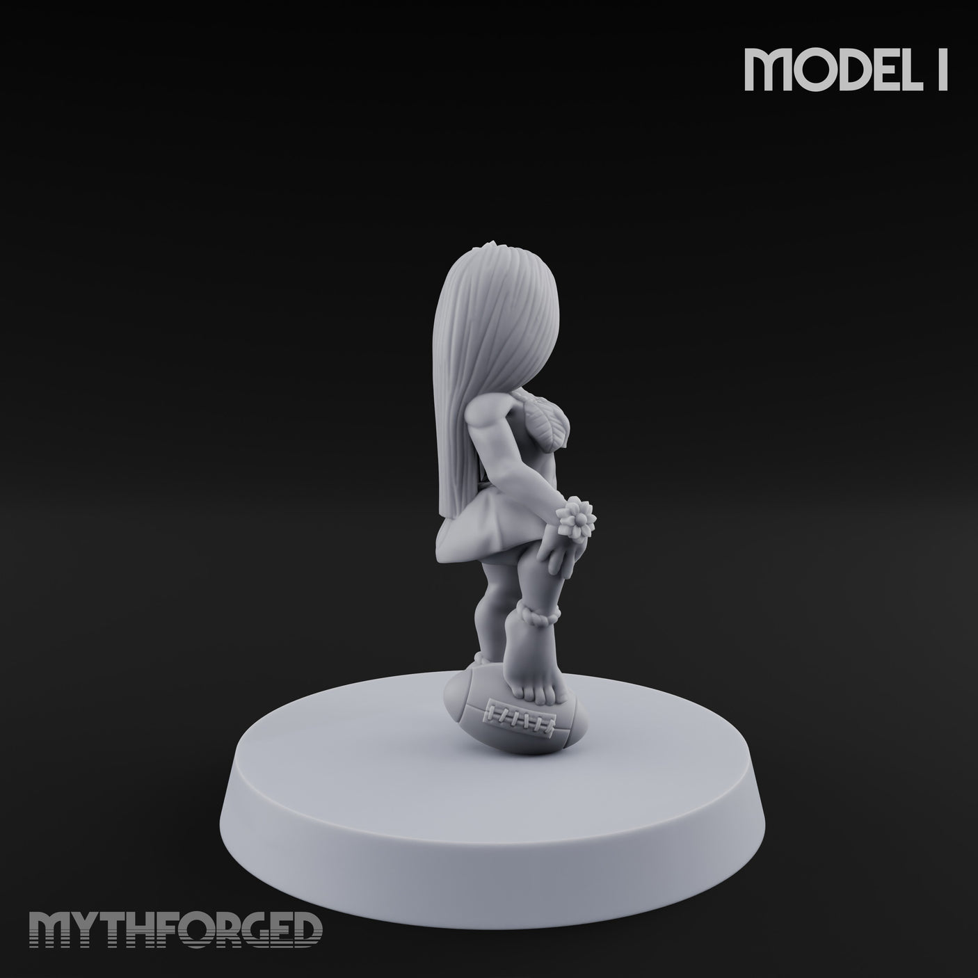 Hula Dancing Halfling Dancer I Miniature for Dungeons and Dragons, Pathfinder or other TTRPGs