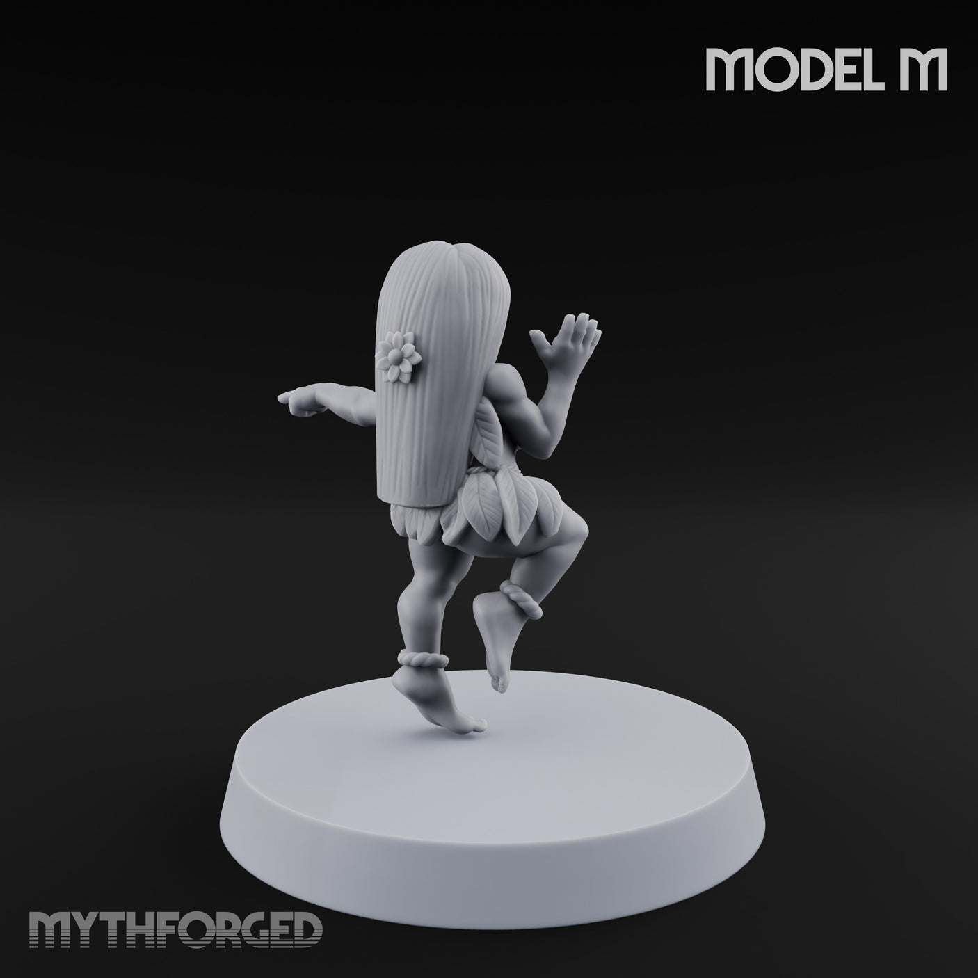 Hula Dancing Halfling Dancer M Miniature for Dungeons and Dragons, Pathfinder or other TTRPGs