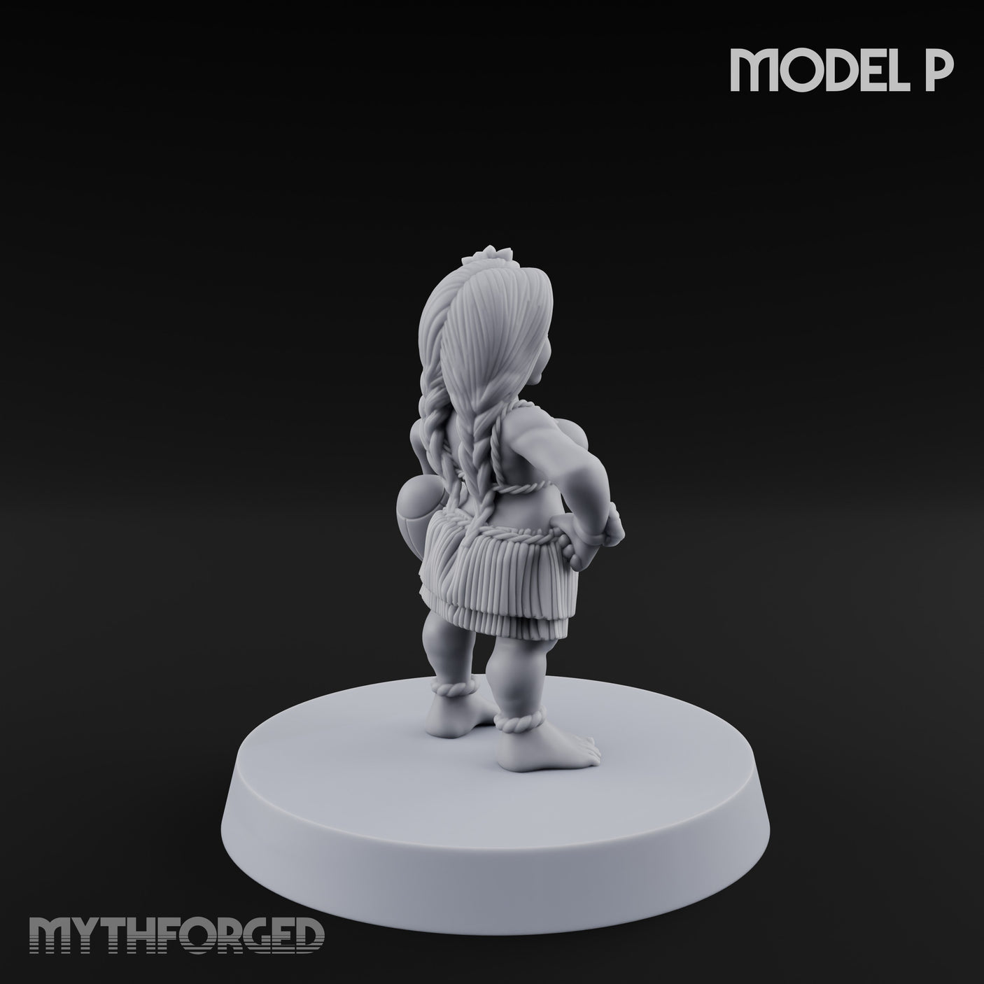 Hula Dancing Halfling Dancer P Miniature for Dungeons and Dragons, Pathfinder or other TTRPGs