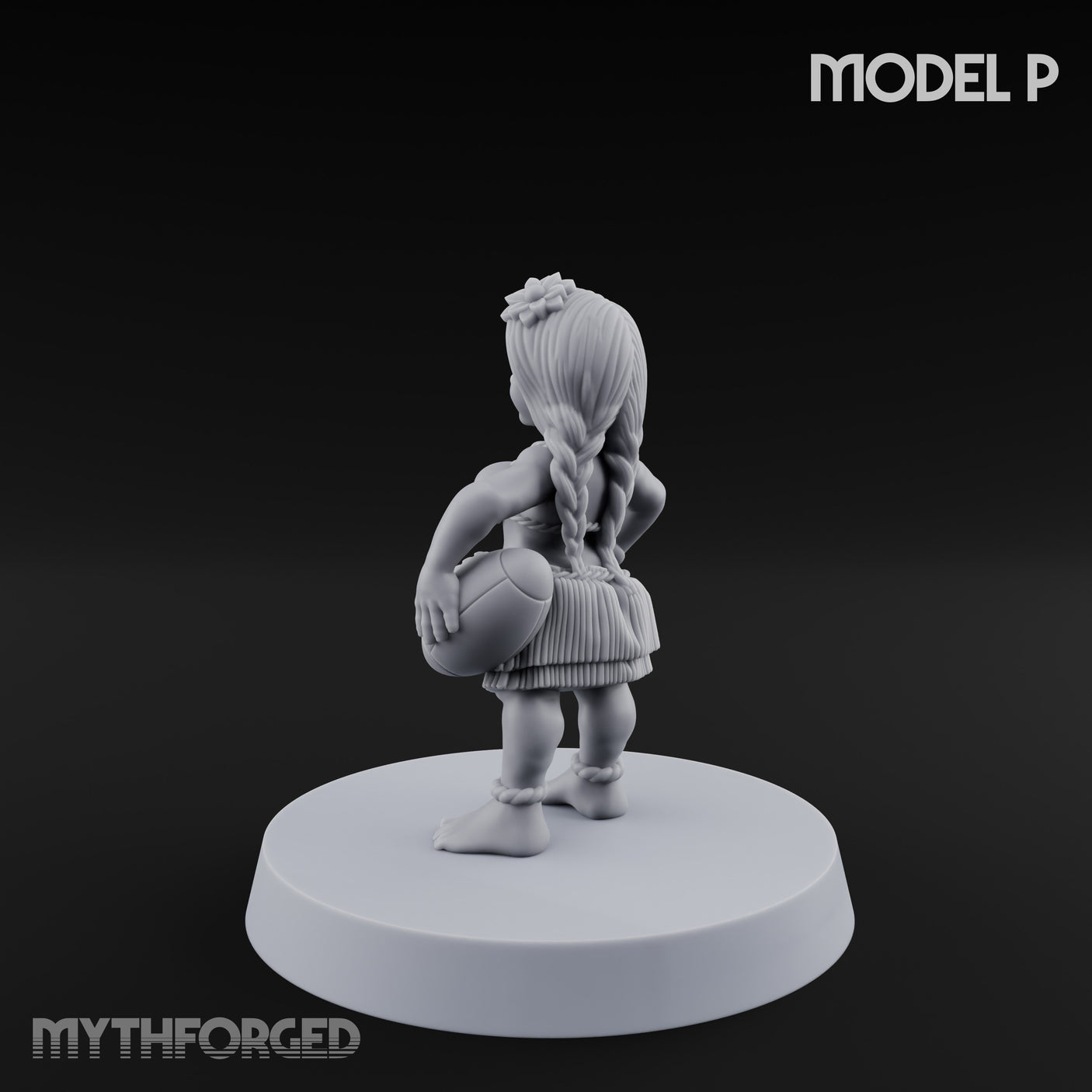 Hula Dancing Halfling Dancer P Miniature for Dungeons and Dragons, Pathfinder or other TTRPGs