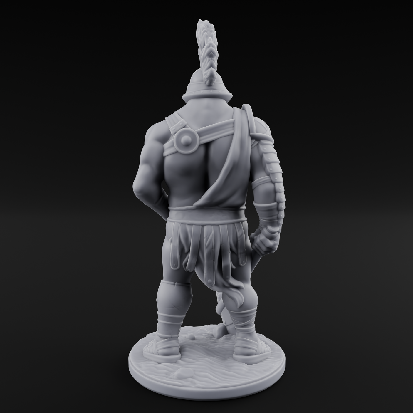 Sword Dragging Human Gladiator B Miniature for Dungeons and Dragons, Pathfinder or other TTRPGs