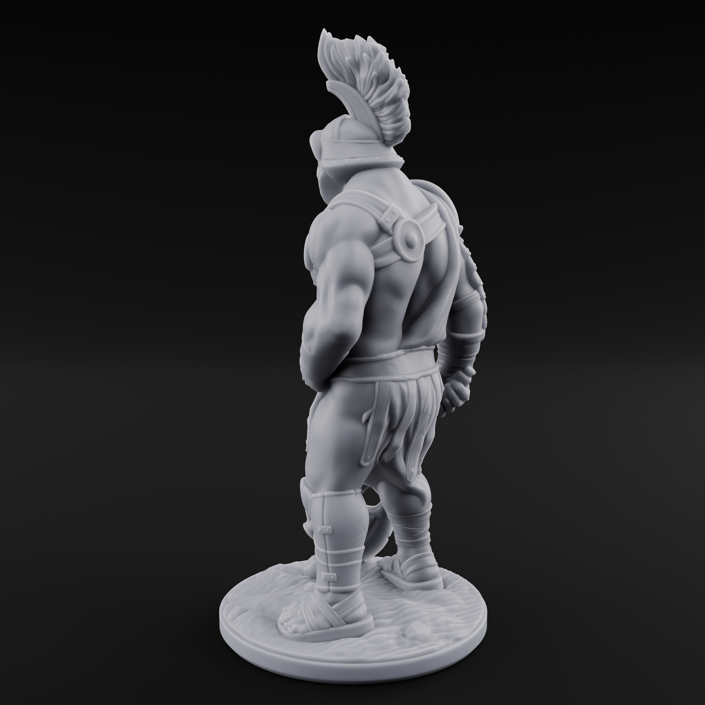 Sword Dragging Human Gladiator B Miniature for Dungeons and Dragons, Pathfinder or other TTRPGs