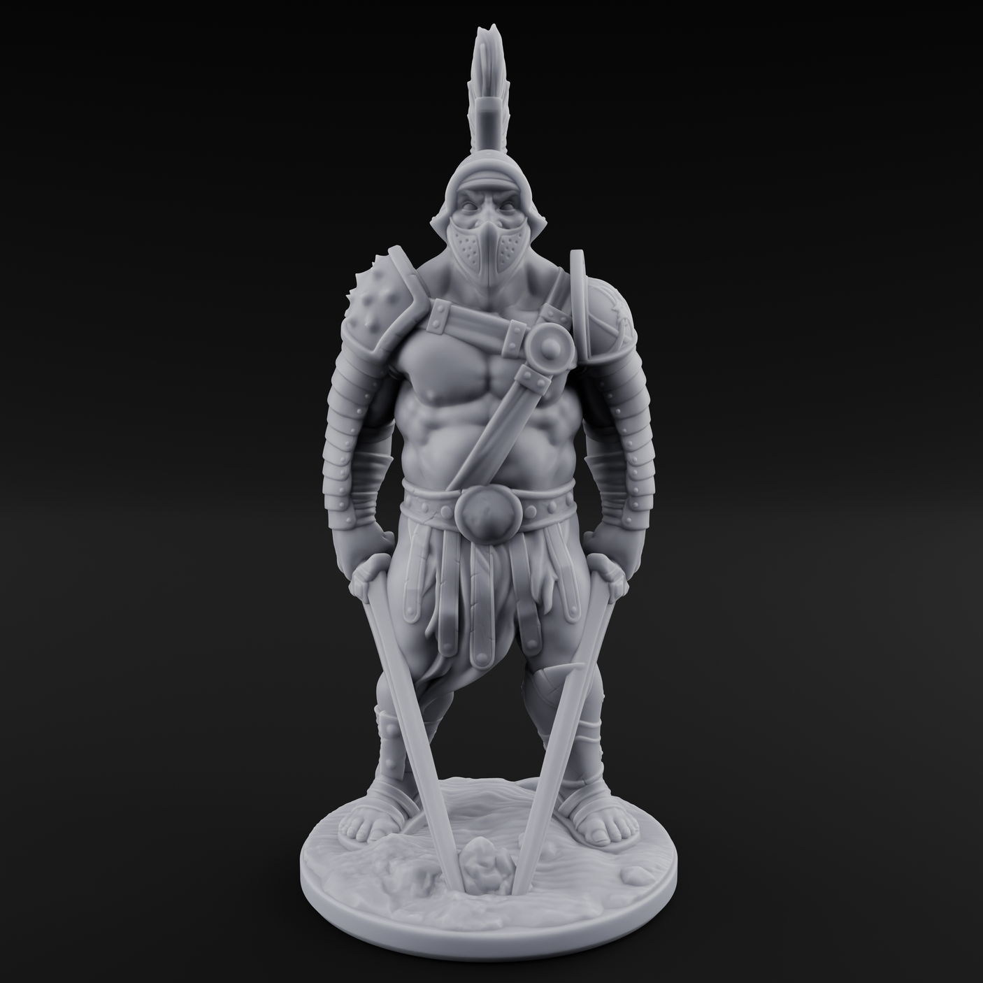 Sword Dragging Human Gladiators Miniature for Dungeons and Dragons, Pathfinder or other TTRPGs