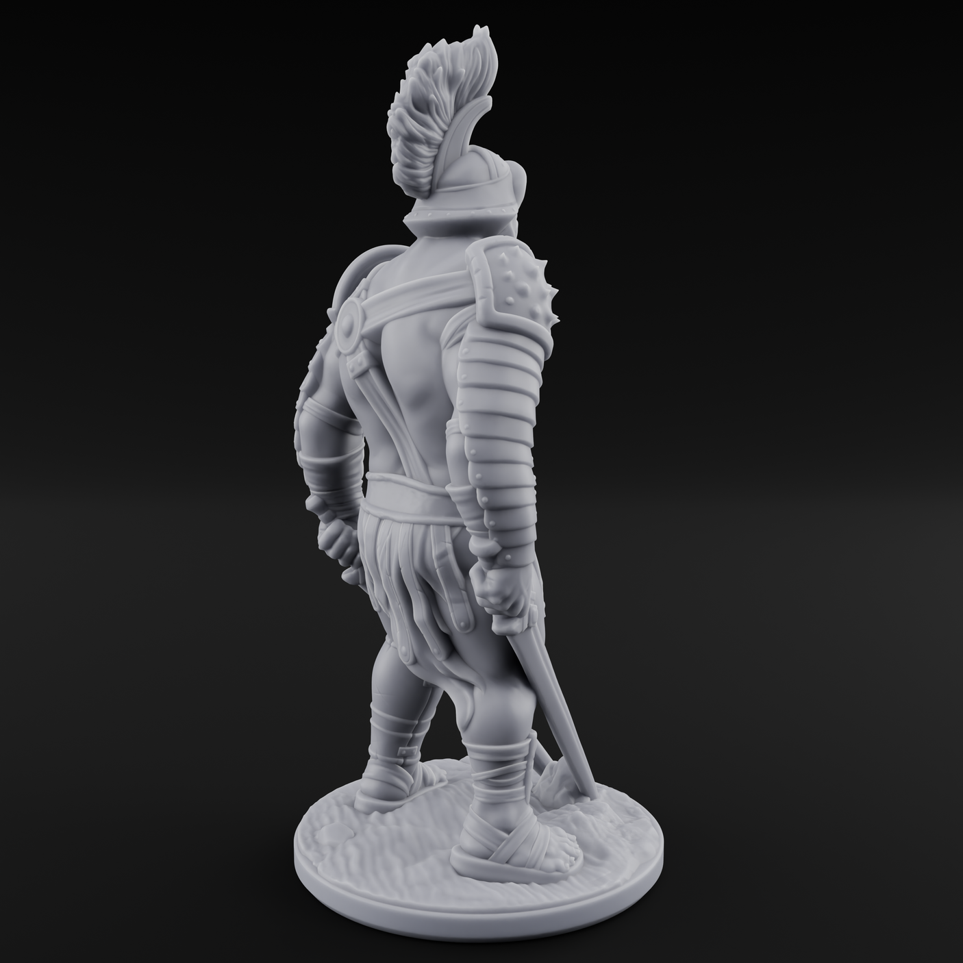 Sword Dragging Human Gladiator C Miniature for Dungeons and Dragons, Pathfinder or other TTRPGs