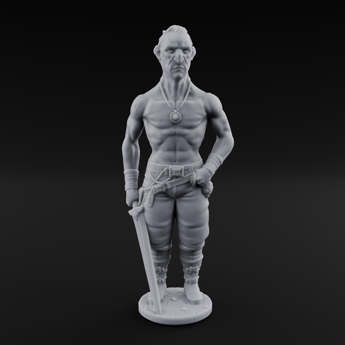 Suns Out Guns Out Human Mercenaries Miniature for Dungeons and Dragons, Pathfinder or other TTRPGs