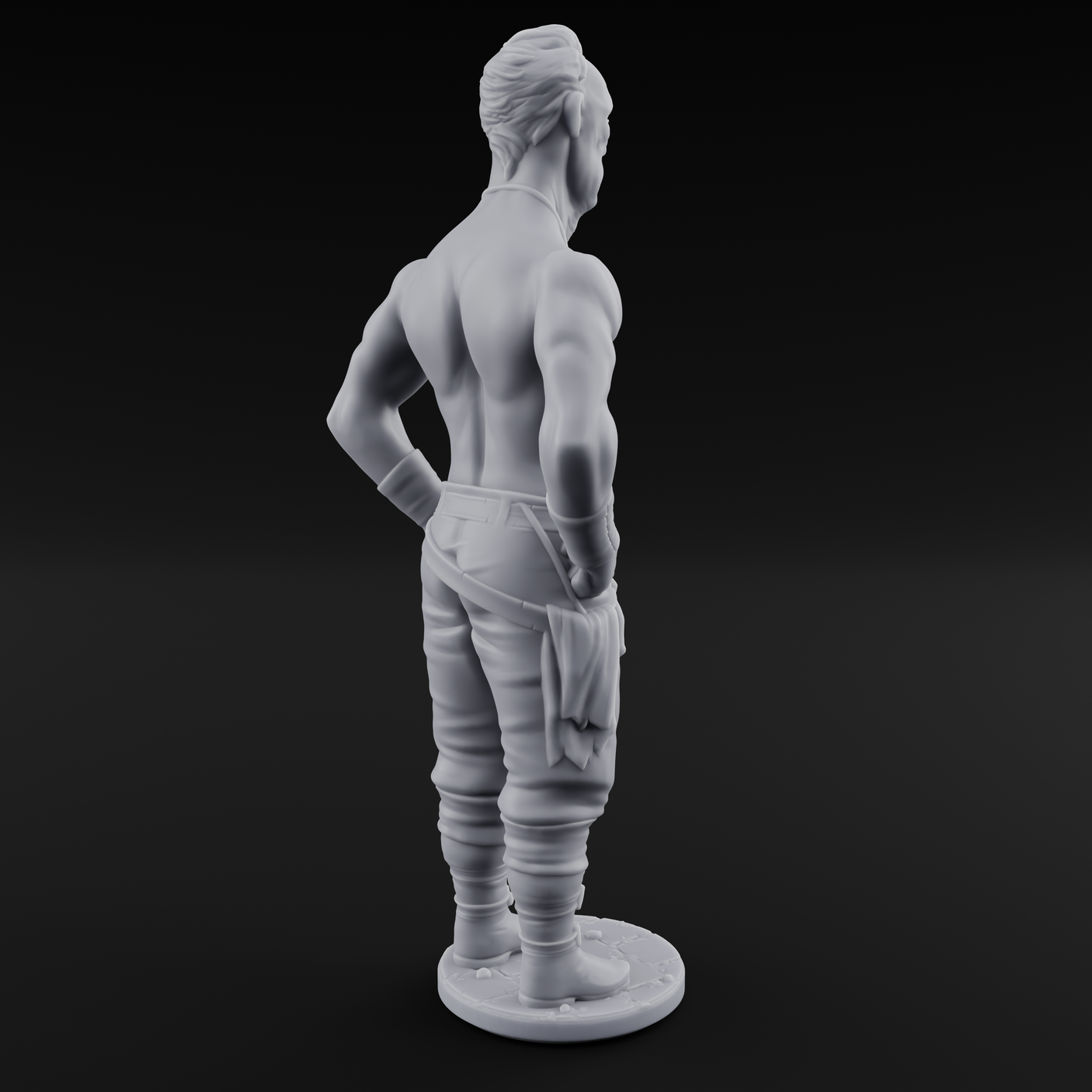 Suns Out Guns Out Human Mercenary C Miniature for Dungeons and Dragons, Pathfinder or other TTRPGs