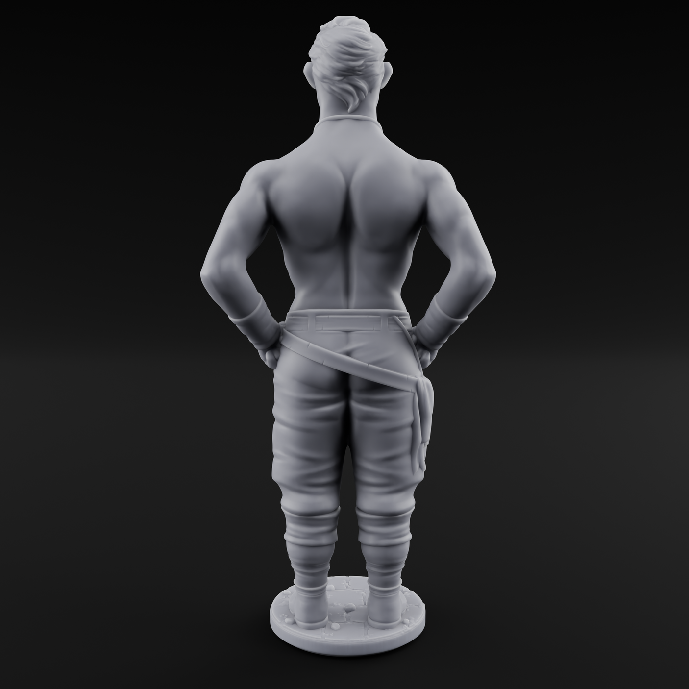 Suns Out Guns Out Human Mercenary C Miniature for Dungeons and Dragons, Pathfinder or other TTRPGs