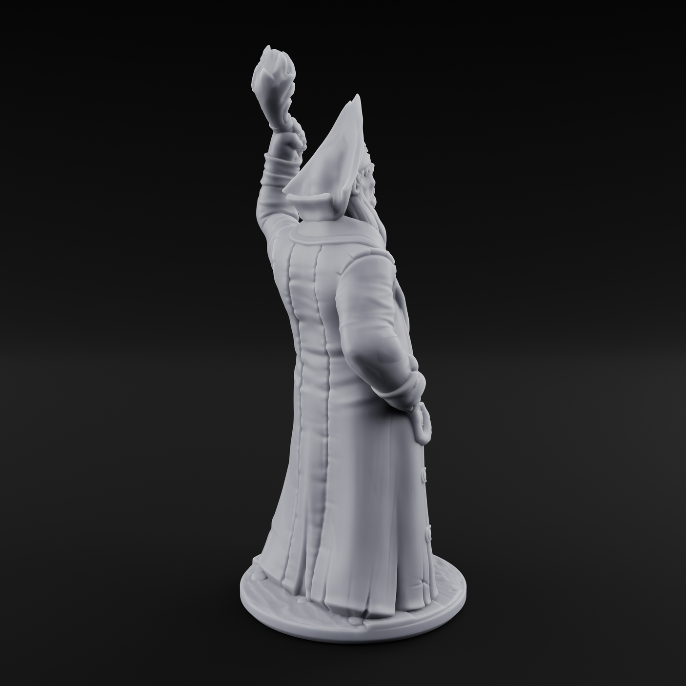 Belly Out Treasure Hunting Human Pirate Captain Miniature for Dungeons and Dragons, Pathfinder or other TTRPGs