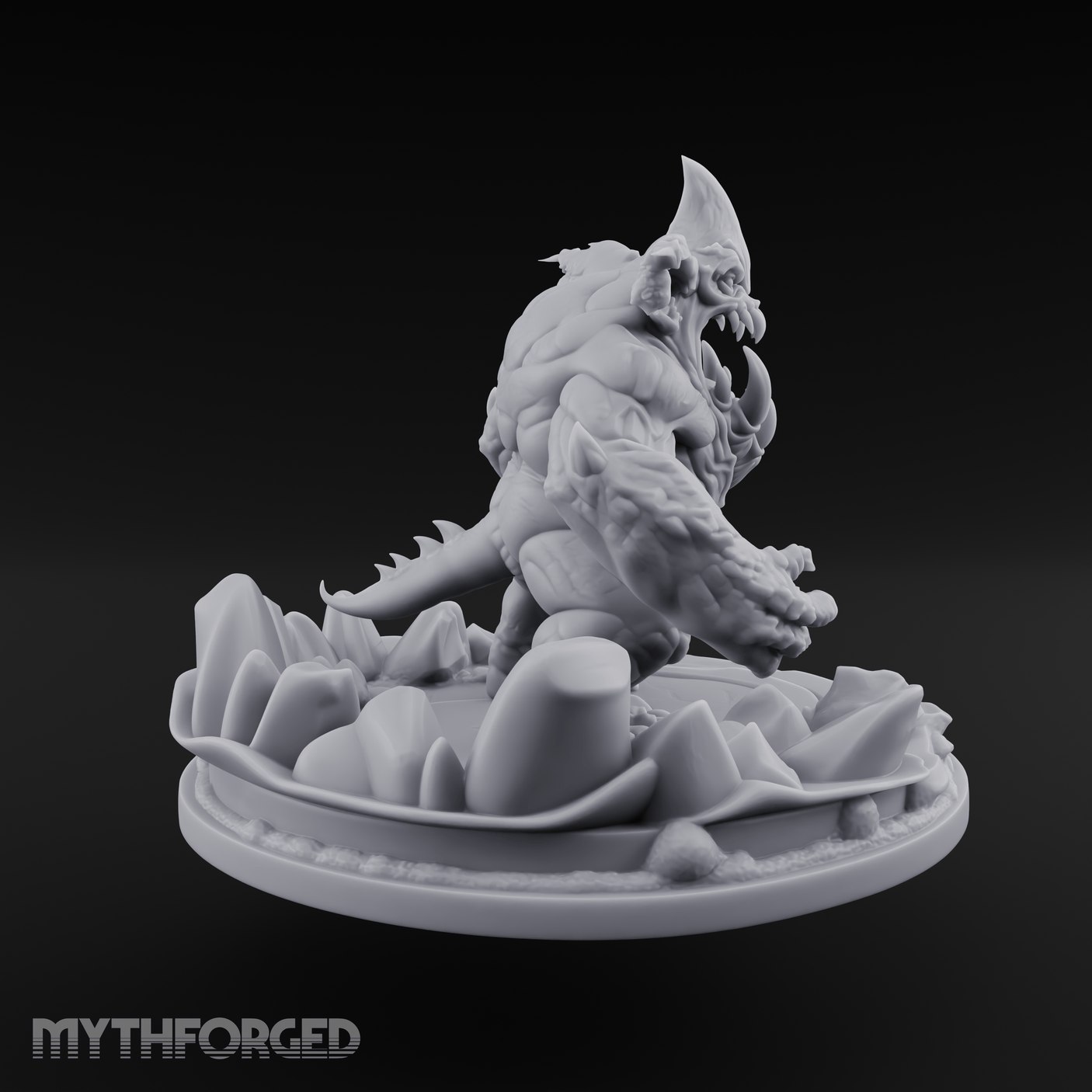 Mouth Wide Open Ice Imp Miniature for Dungeons and Dragons, Pathfinder or other TTRPGs