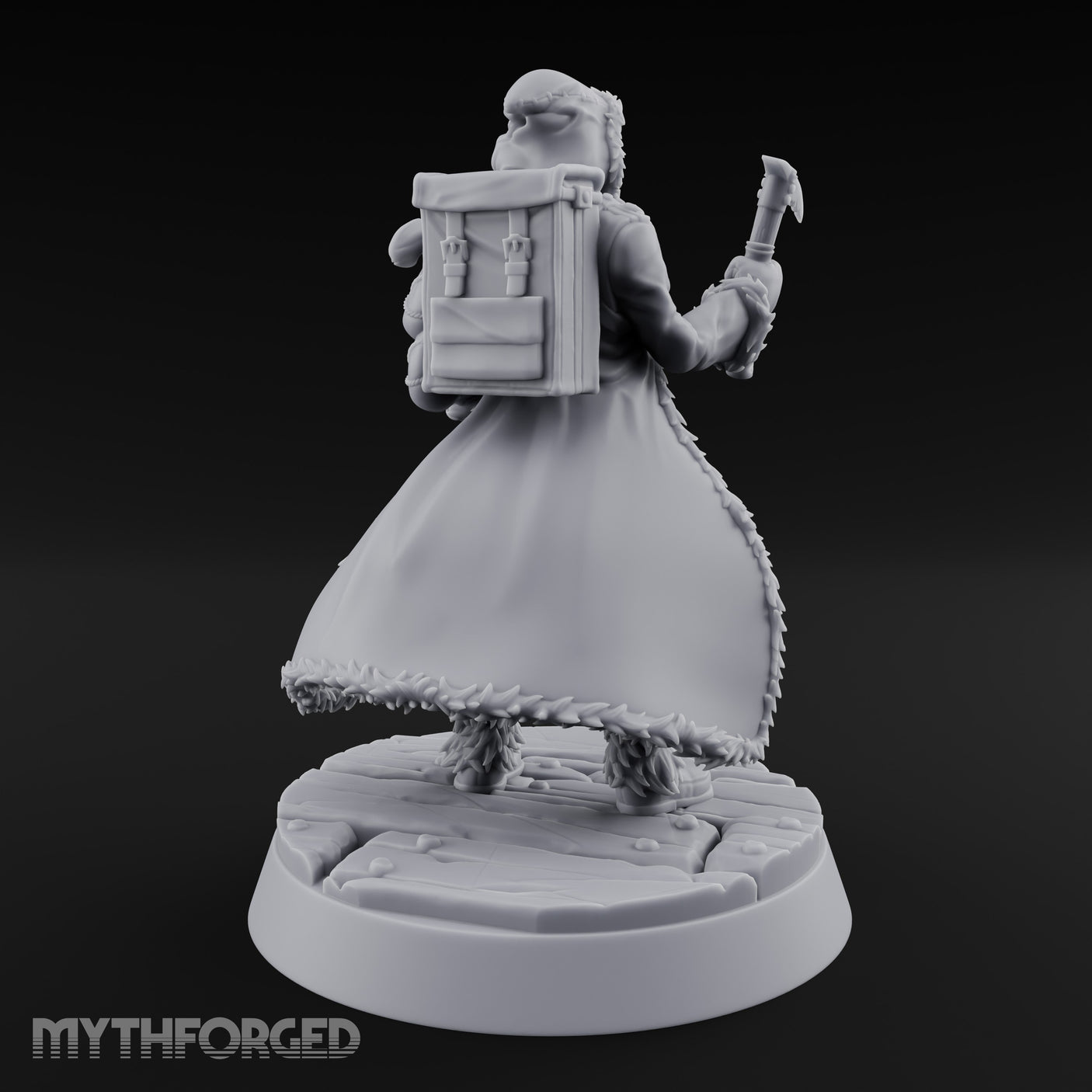 Ice Pick Wielding Human Ranger Miniature for Dungeons and Dragons, Pathfinder or other TTRPGs