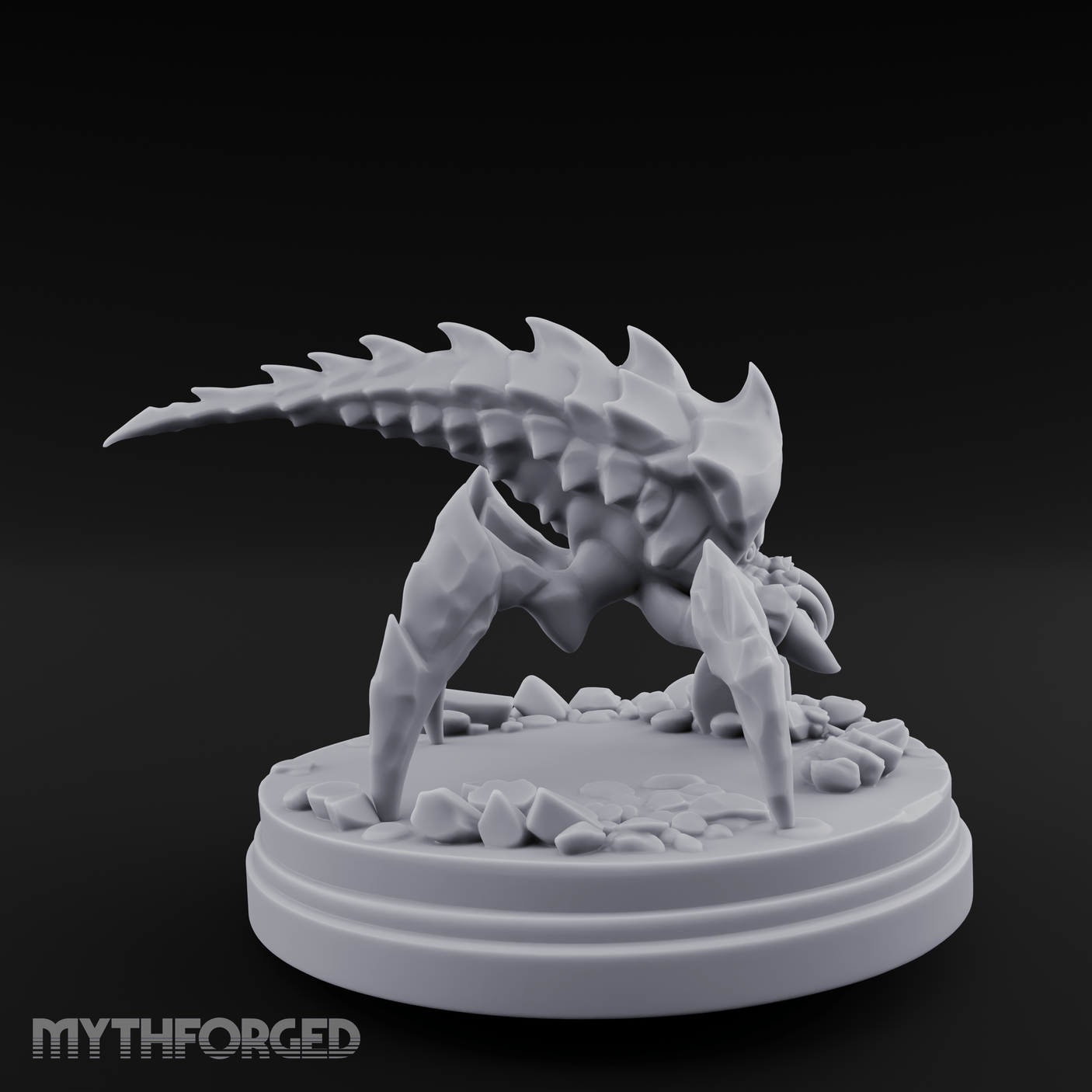 Bursting From The Ice Spider Miniature for Dungeons and Dragons, Pathfinder or other TTRPGs