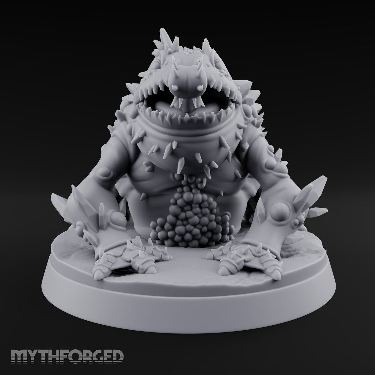 Tongue Out, Frost In Giant Toad Monster