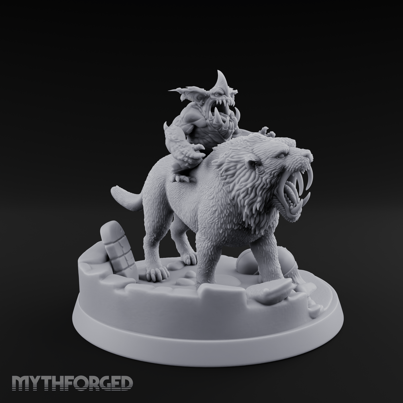 Riding The Beast Imp Miniature for Dungeons and Dragons, Pathfinder or other TTRPGs